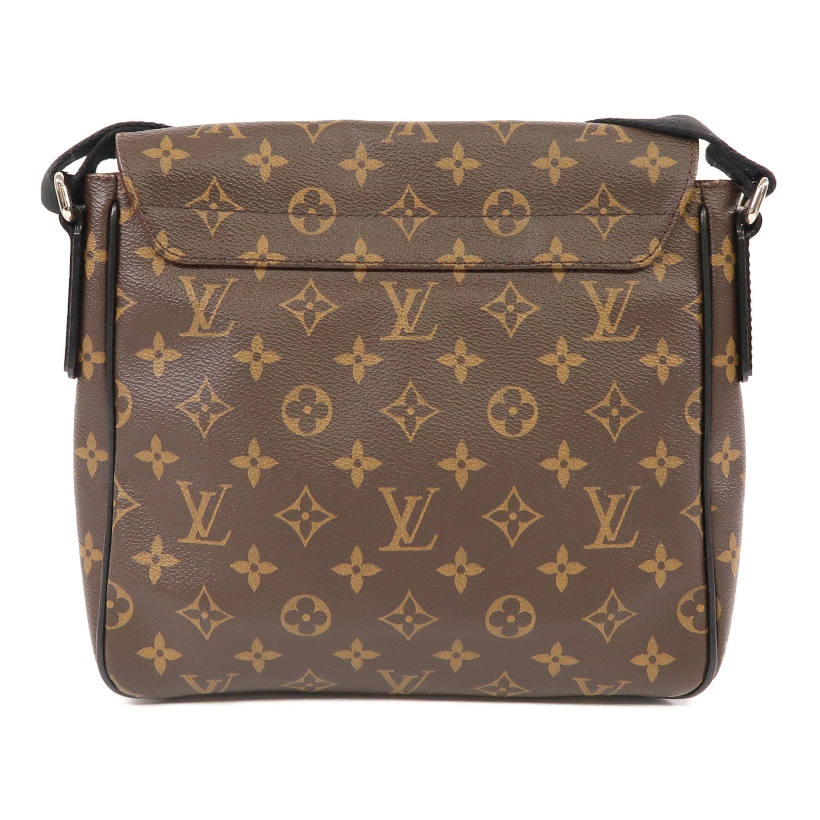 LOUIS VUITTON Monogram District PM銀扣肩背袋啡色