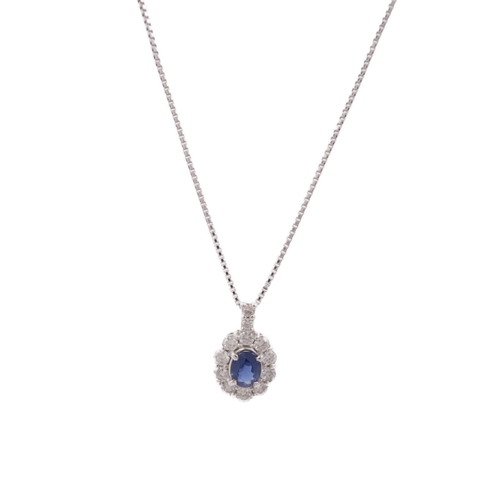 JEWELRY Sapphire Diamond Necklace PT850 Platinum