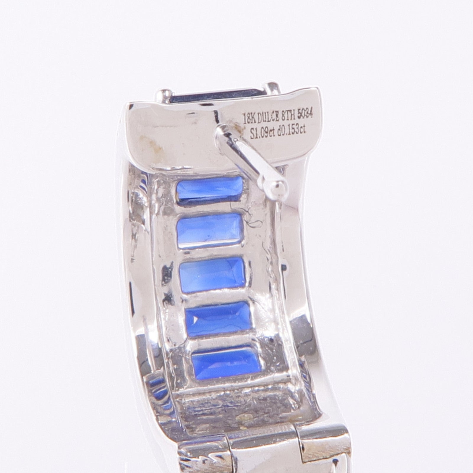 JEWELRY【激減優惠】 18K白金Sapphire/Diamond Earrings藍寶石/鑽石耳環