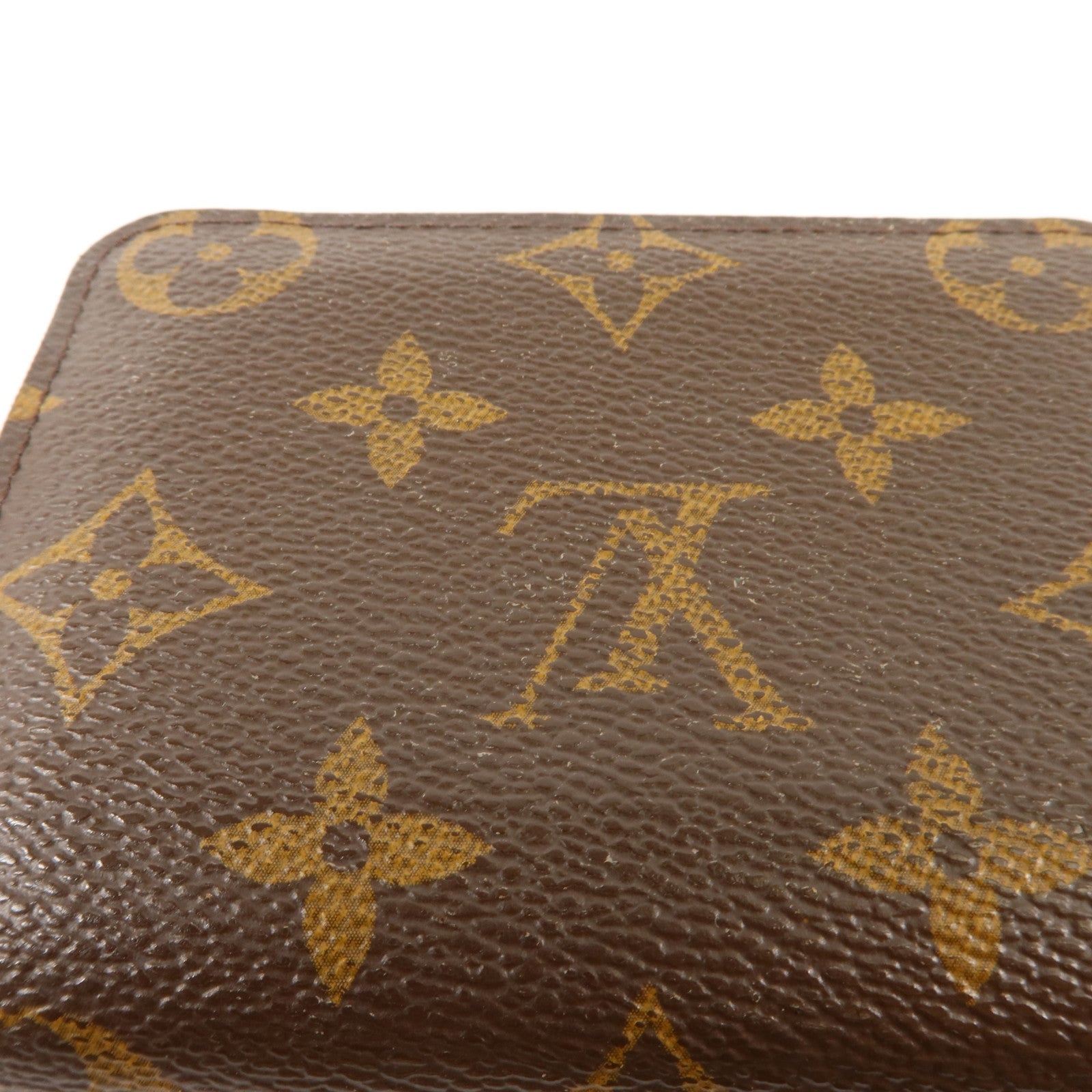 LOUIS VUITTON Monogram Zippy Coin Purse金扣零錢包棕色