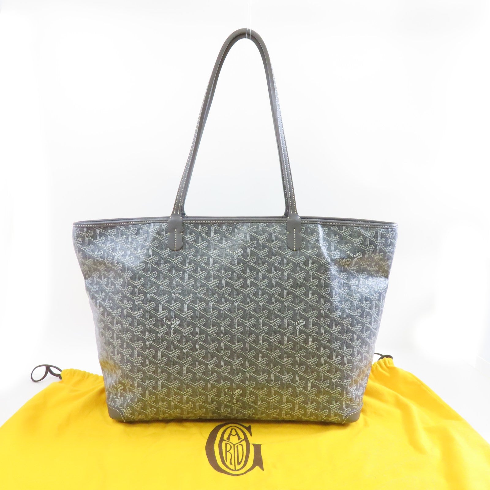 GOYARD 塗層帆布Tote Bag銀扣手挽袋灰色