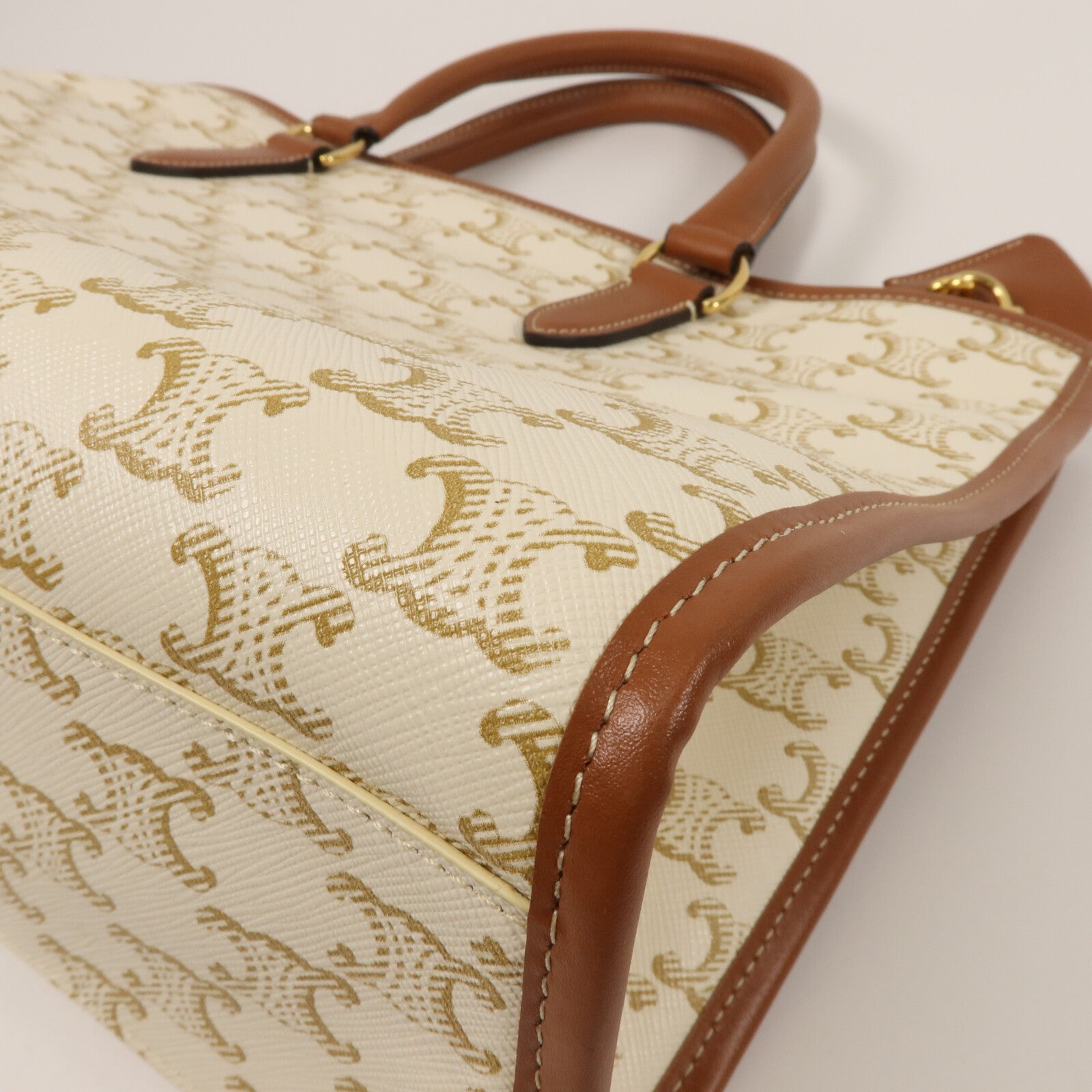 CELINE 牛皮皮革Mini Horizontal Cabas手挽肩背兩用袋