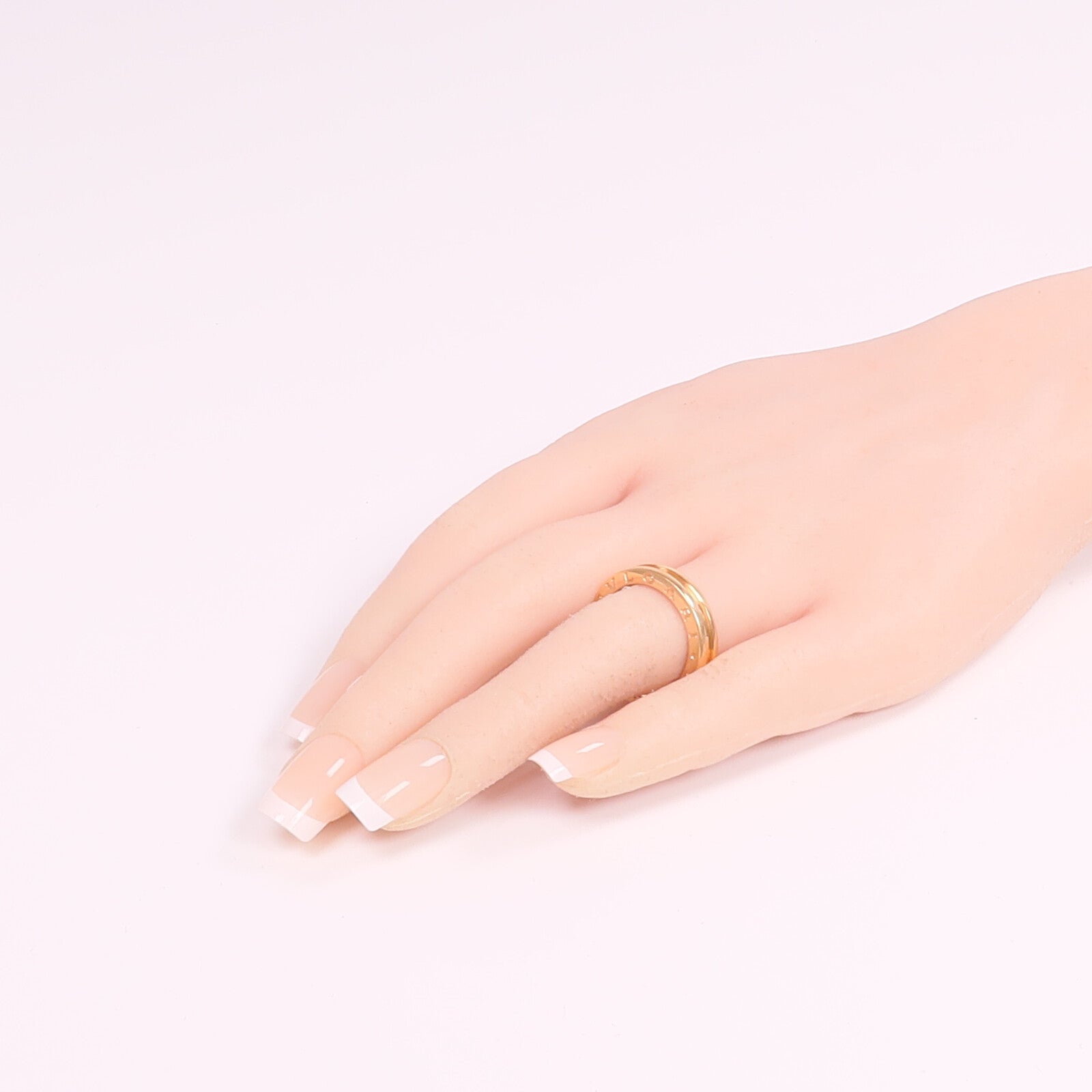 BVLGARI 18K玫瑰金B-zero1 Ring戒指Bvlgari#57/US#8