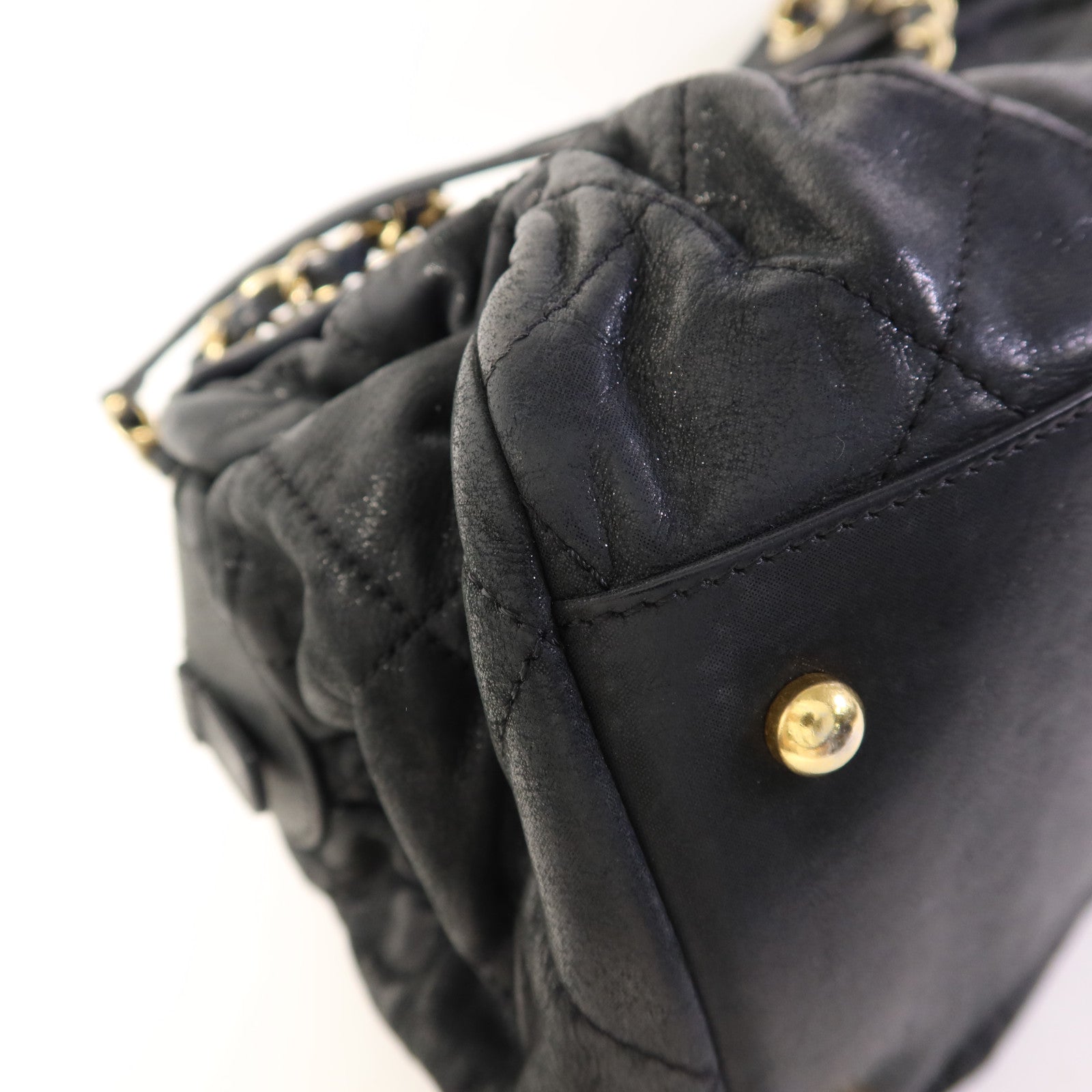 CHANEL 牛皮皮革Chain Shoulder Bag金扣鏈帶肩背袋