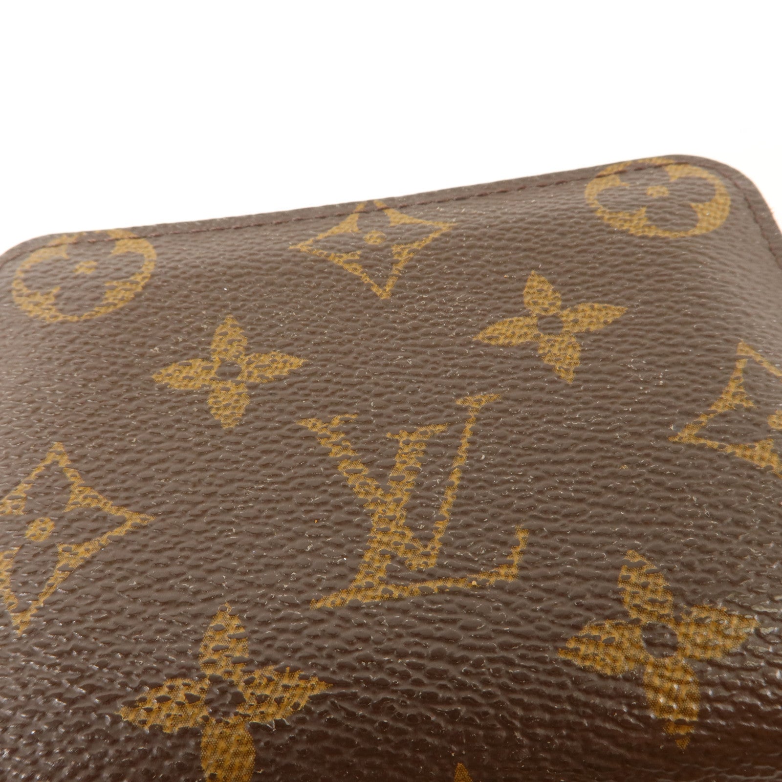 LOUIS VUITTON Monogram Zippy Coin Purse金扣零錢包棕色