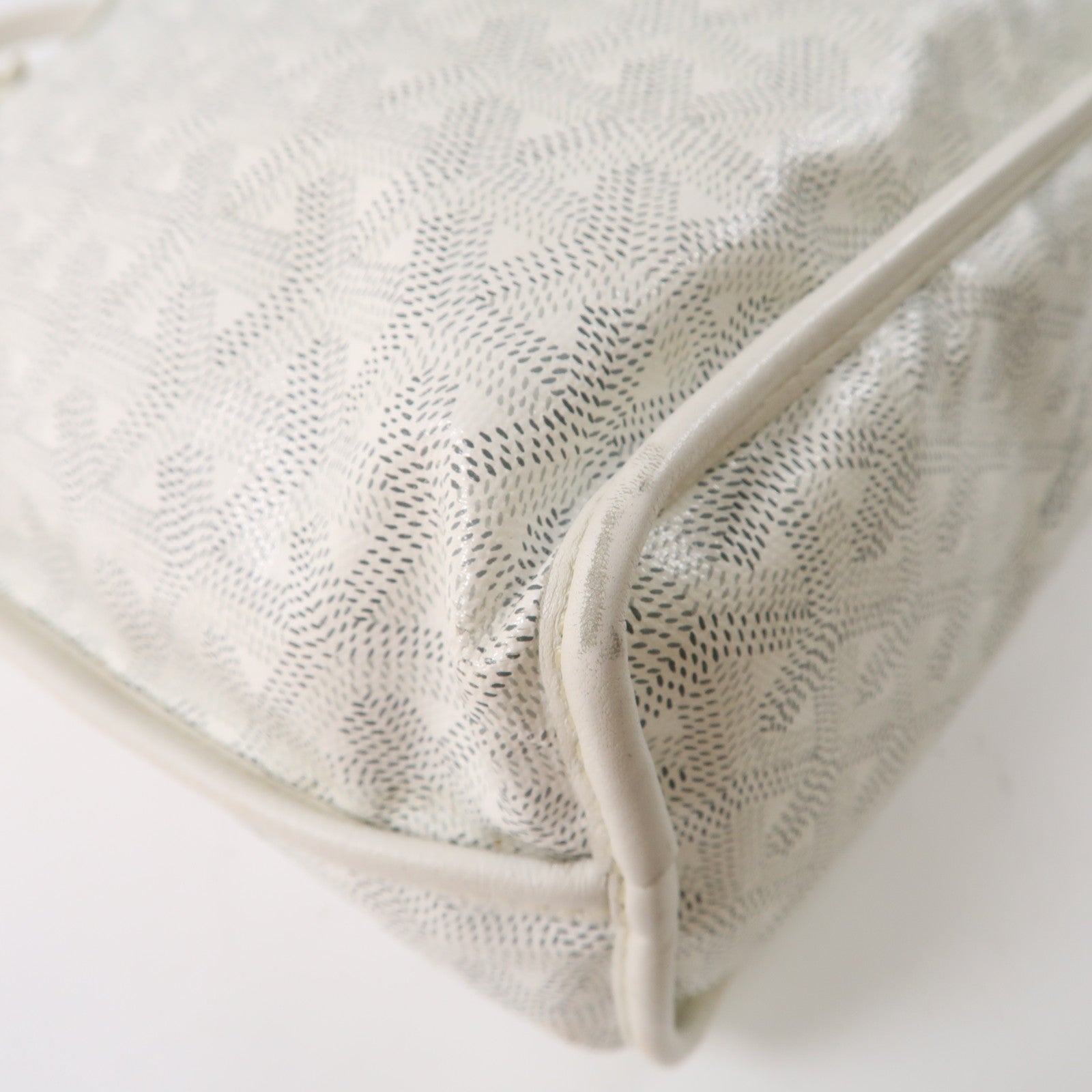 GOYARD 【激減優惠】塗層帆布Mini Anjou手挽袋白色