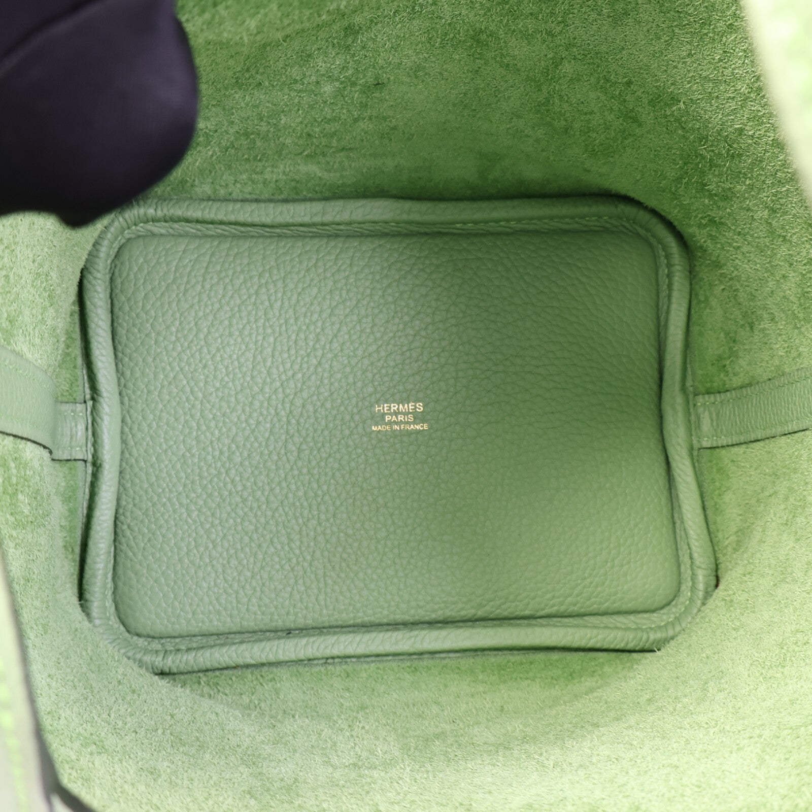 HERMES Maurice皮革Picotin PM手挽袋Vert Criquet