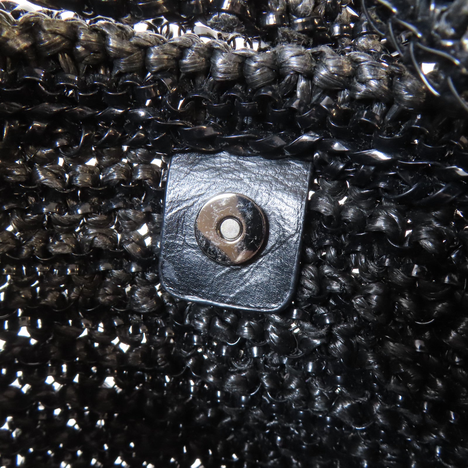 SELECTION PVC Anteprima Handbag黑扣手挽袋黑色