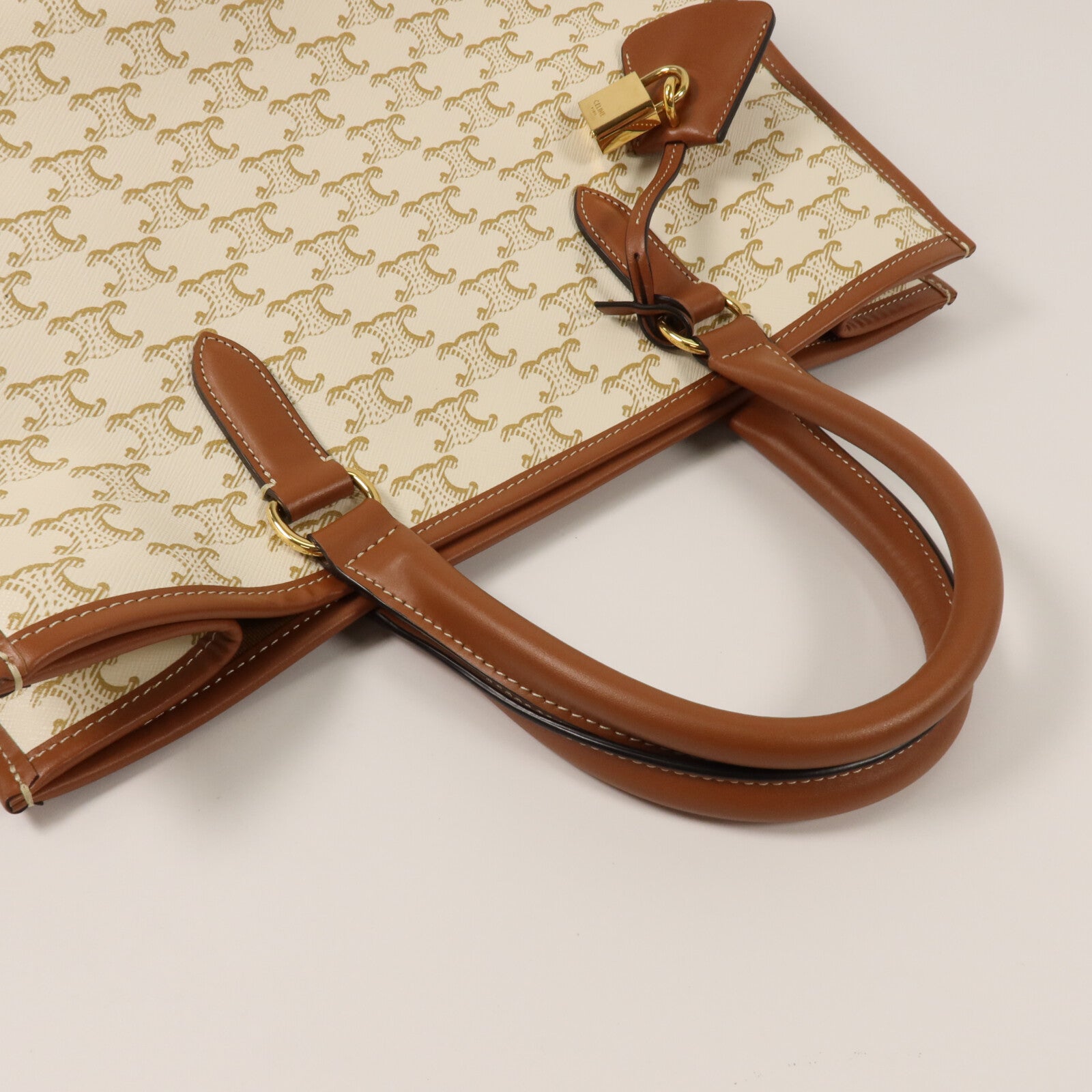 CELINE 牛皮皮革Mini Horizontal Cabas手挽肩背兩用袋