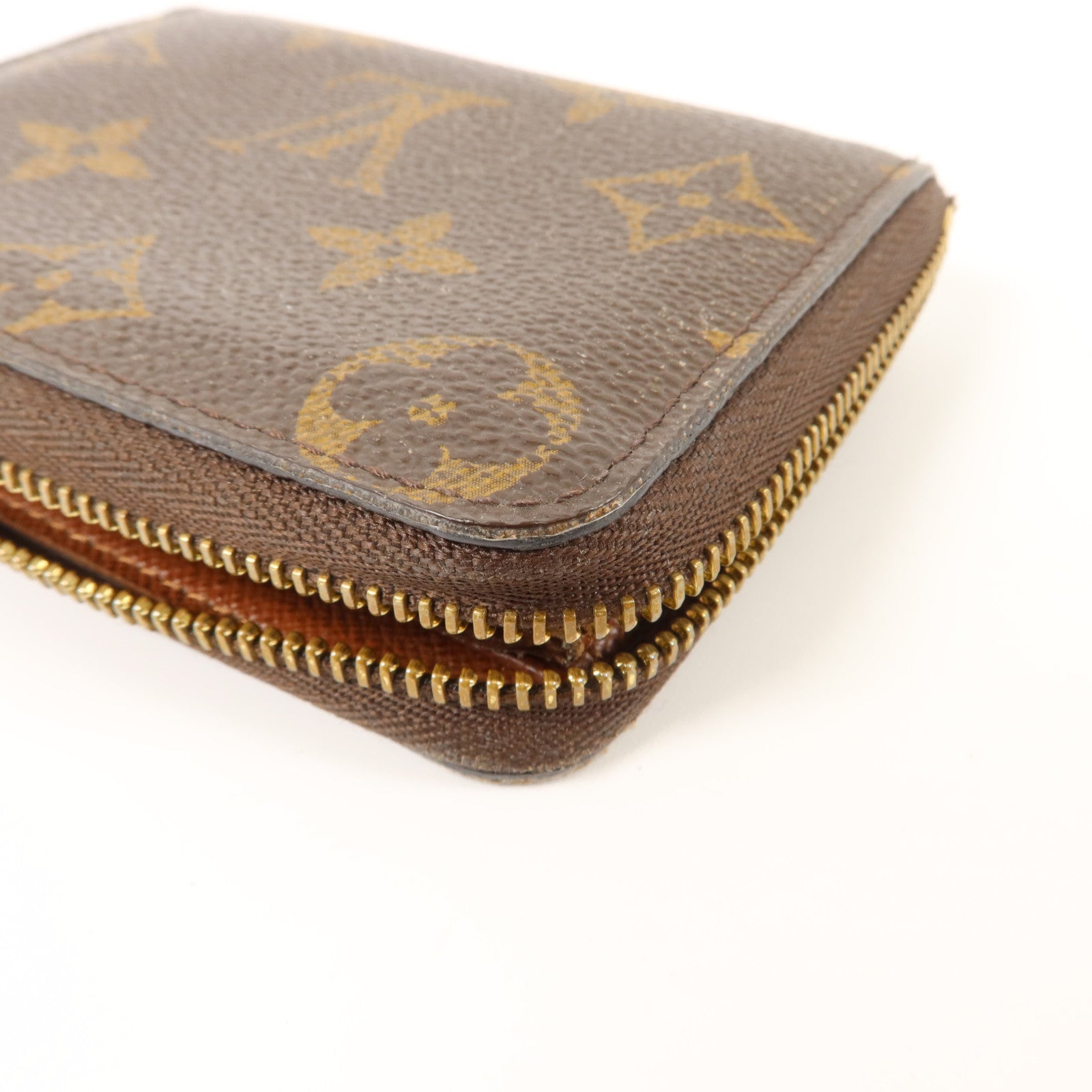 LOUIS VUITTON Monogram Zippy Coin Purse金扣零錢包棕色