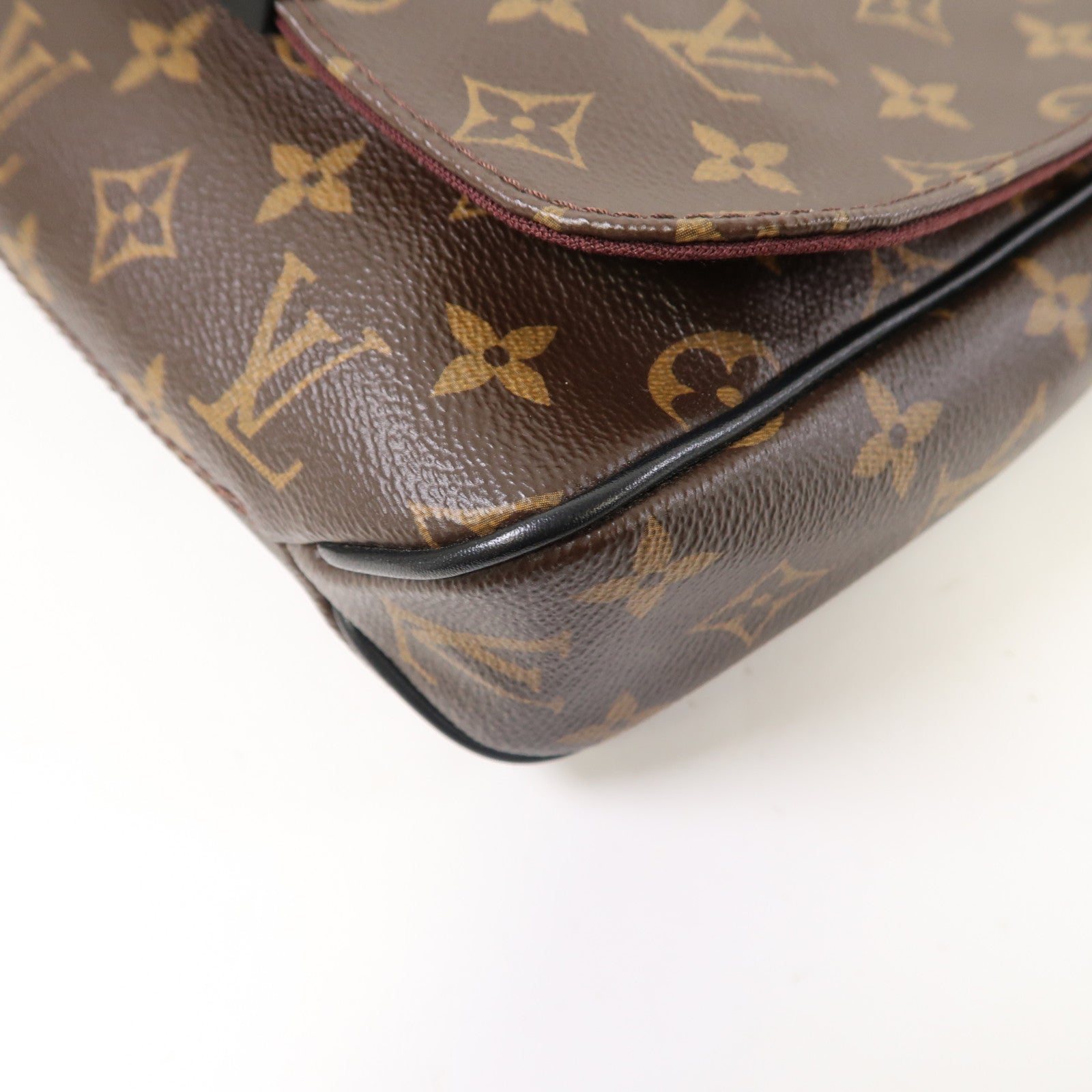 LOUIS VUITTON Monogram District PM銀扣肩背袋啡色
