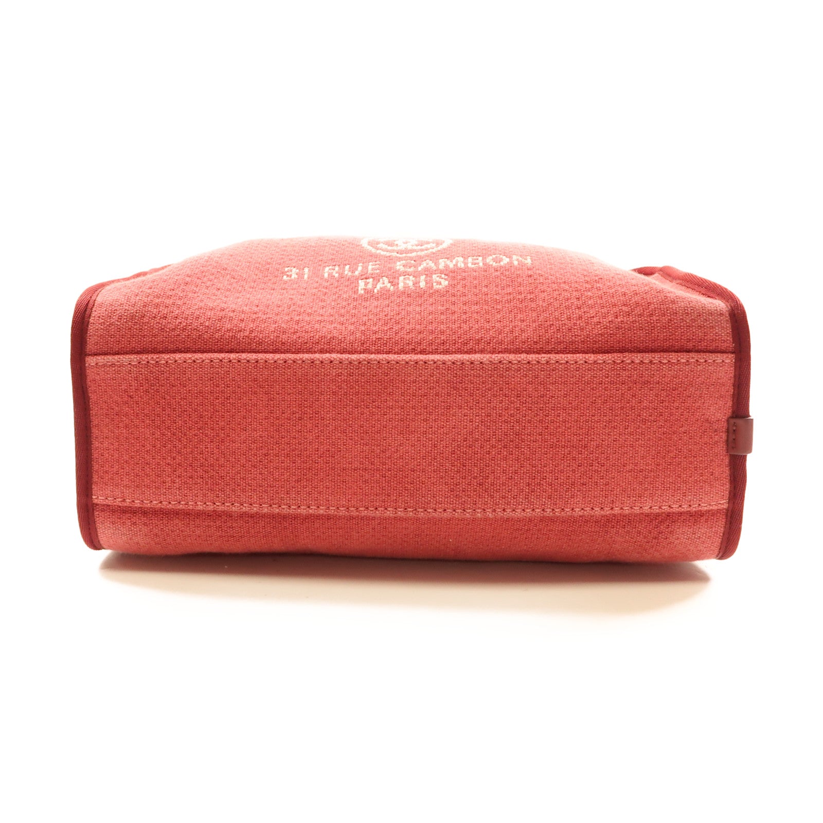 CHANEL 帆布Deauville Bowling Tote Bag銀扣手挽肩背兩用袋