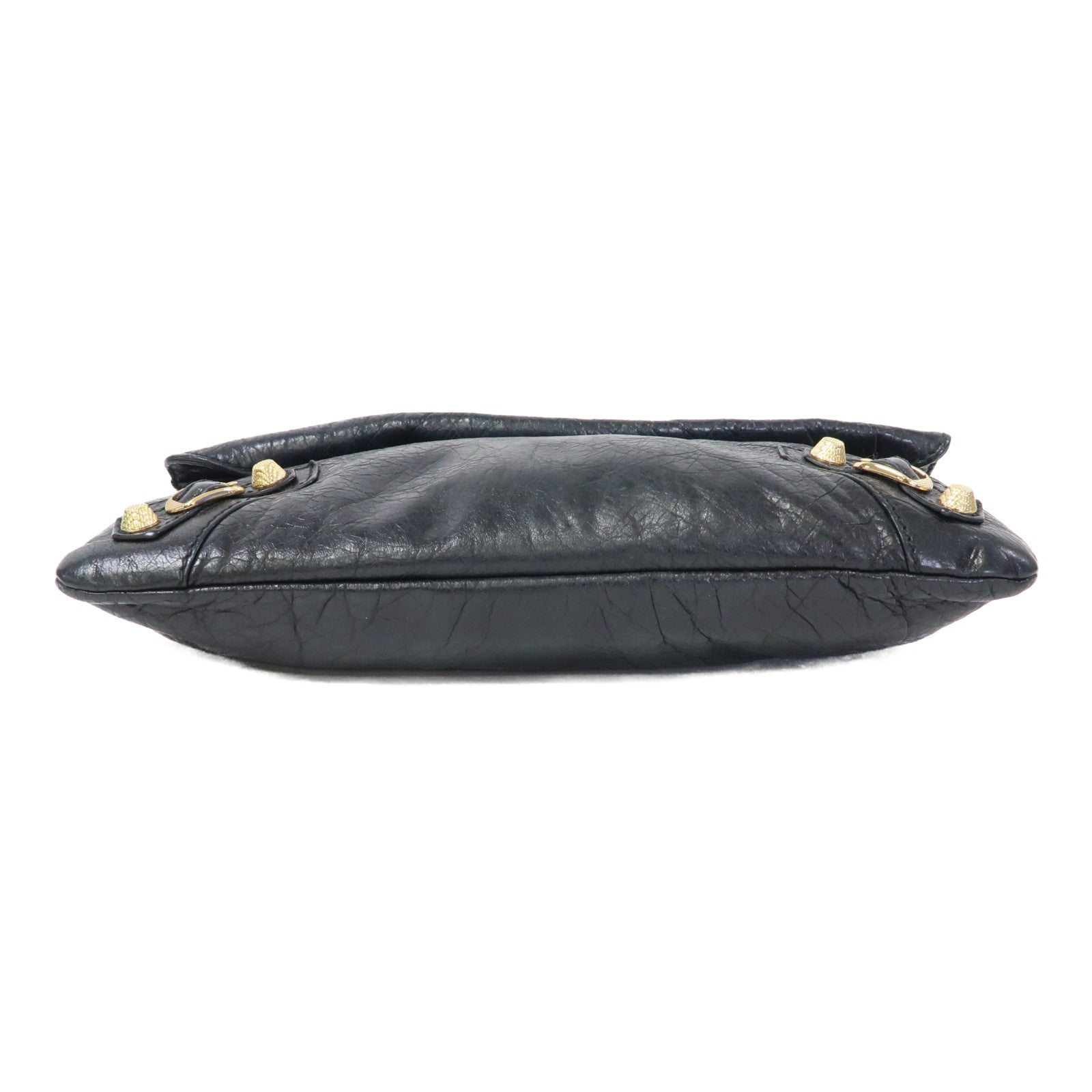 BALENCIAGA 牛皮皮革Giant Envelope金扣肩背袋黑色