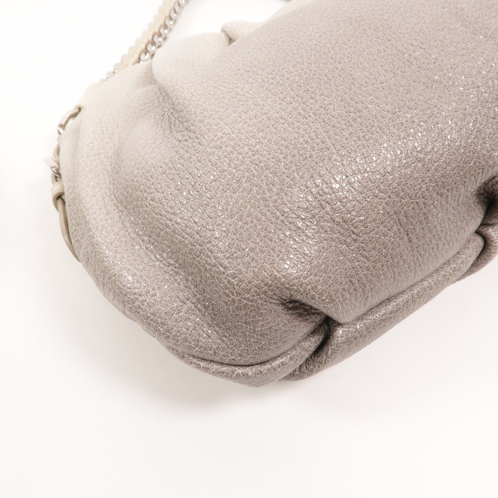 PRADA 牛皮皮革Chain Shoulder銀扣鏈帶肩背袋