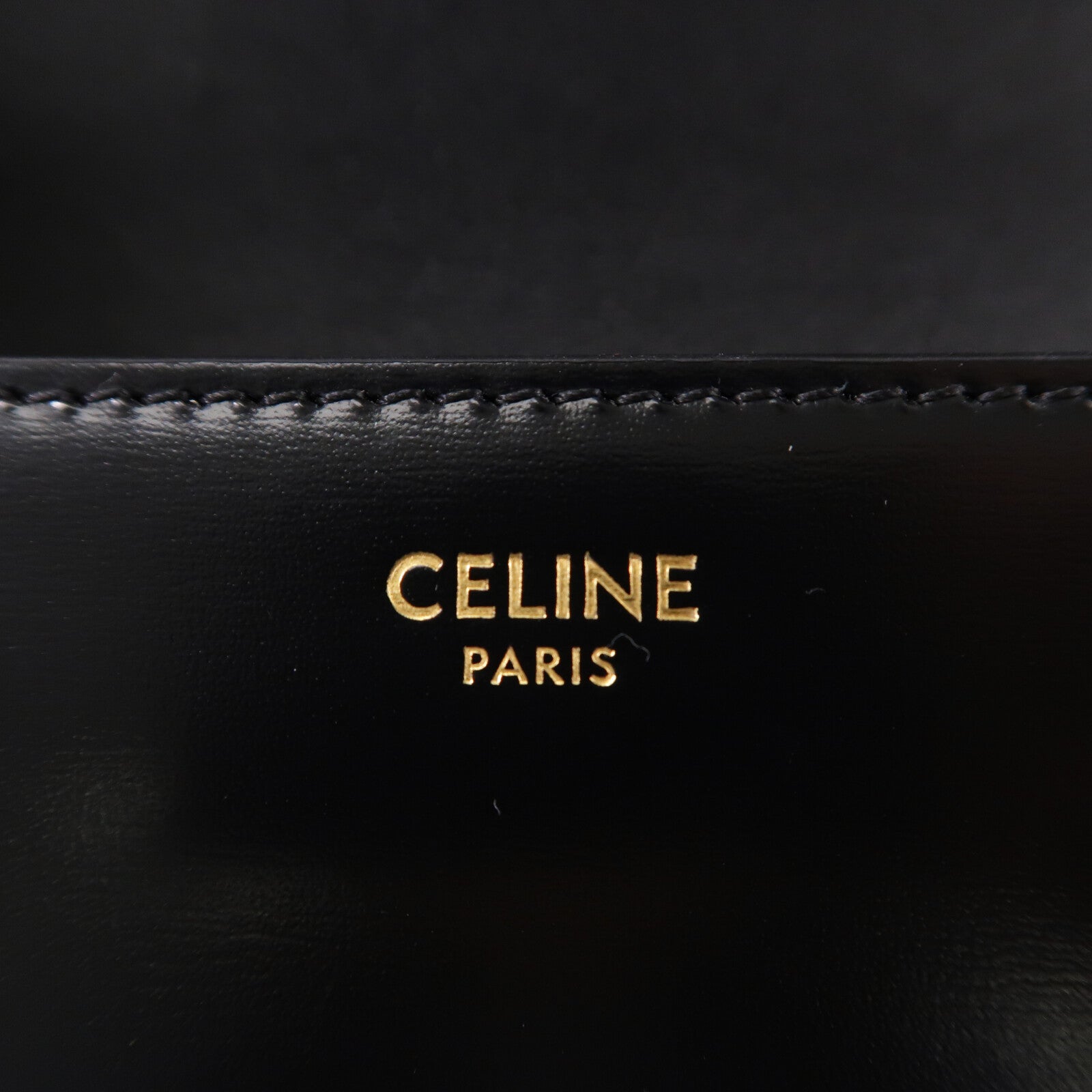 CELINE 牛皮皮革Claude鏈帶肩背袋