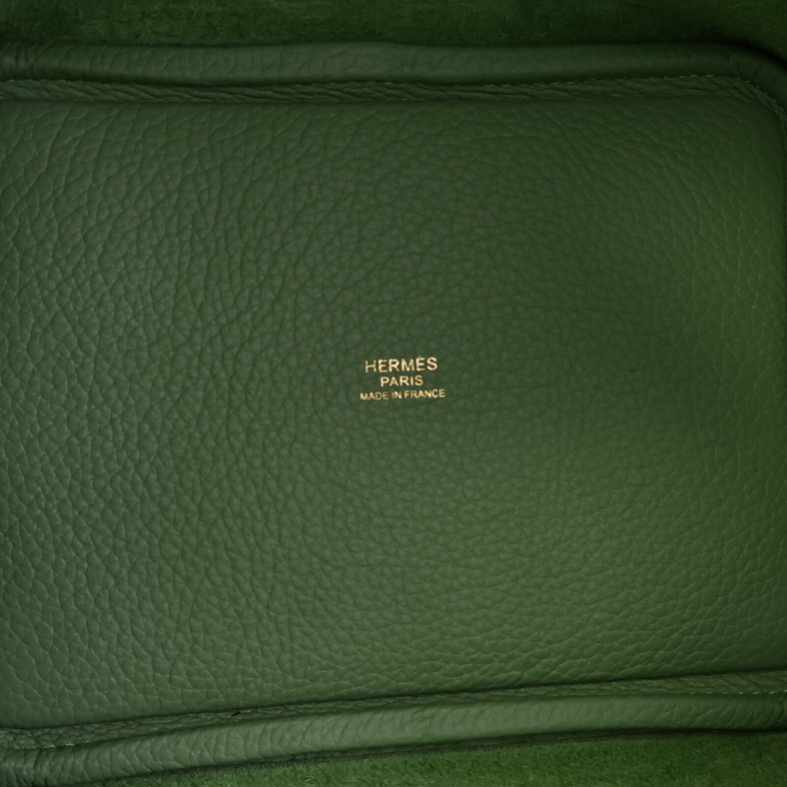 HERMES Maurice皮革Picotin PM手挽袋Vert Criquet