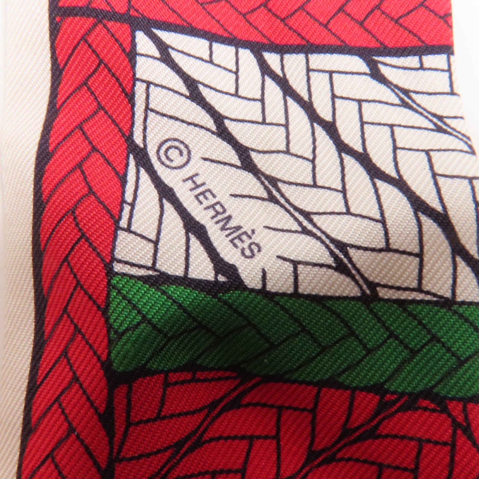 HERMES 絲質Twilly絲巾Multicolor