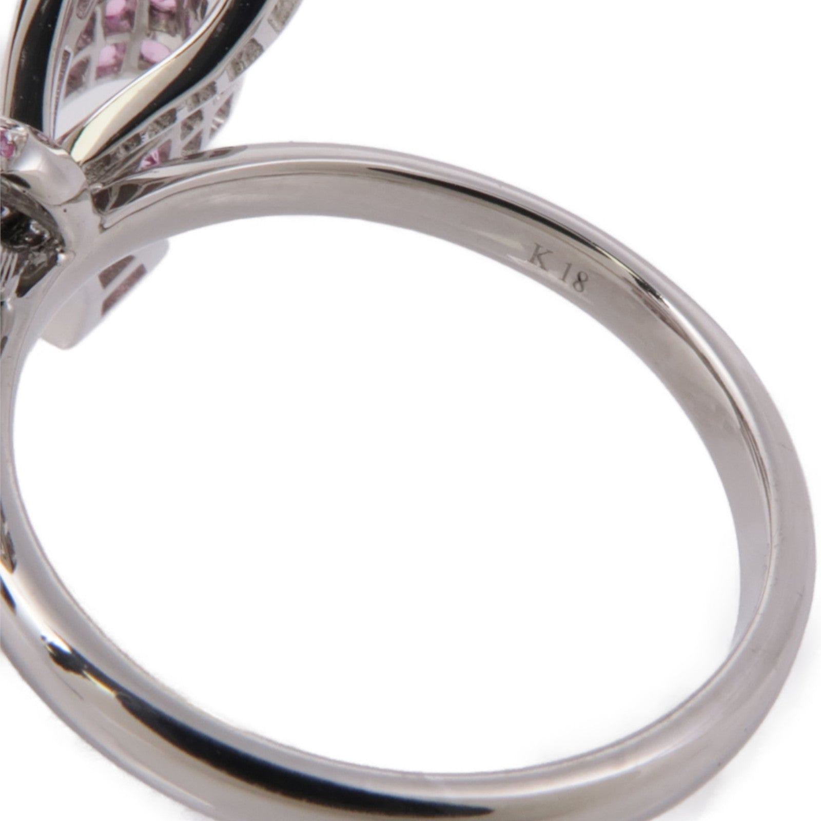 JEWELRY 18K白金Topaz Ring粉紅托帕石戒指US#6