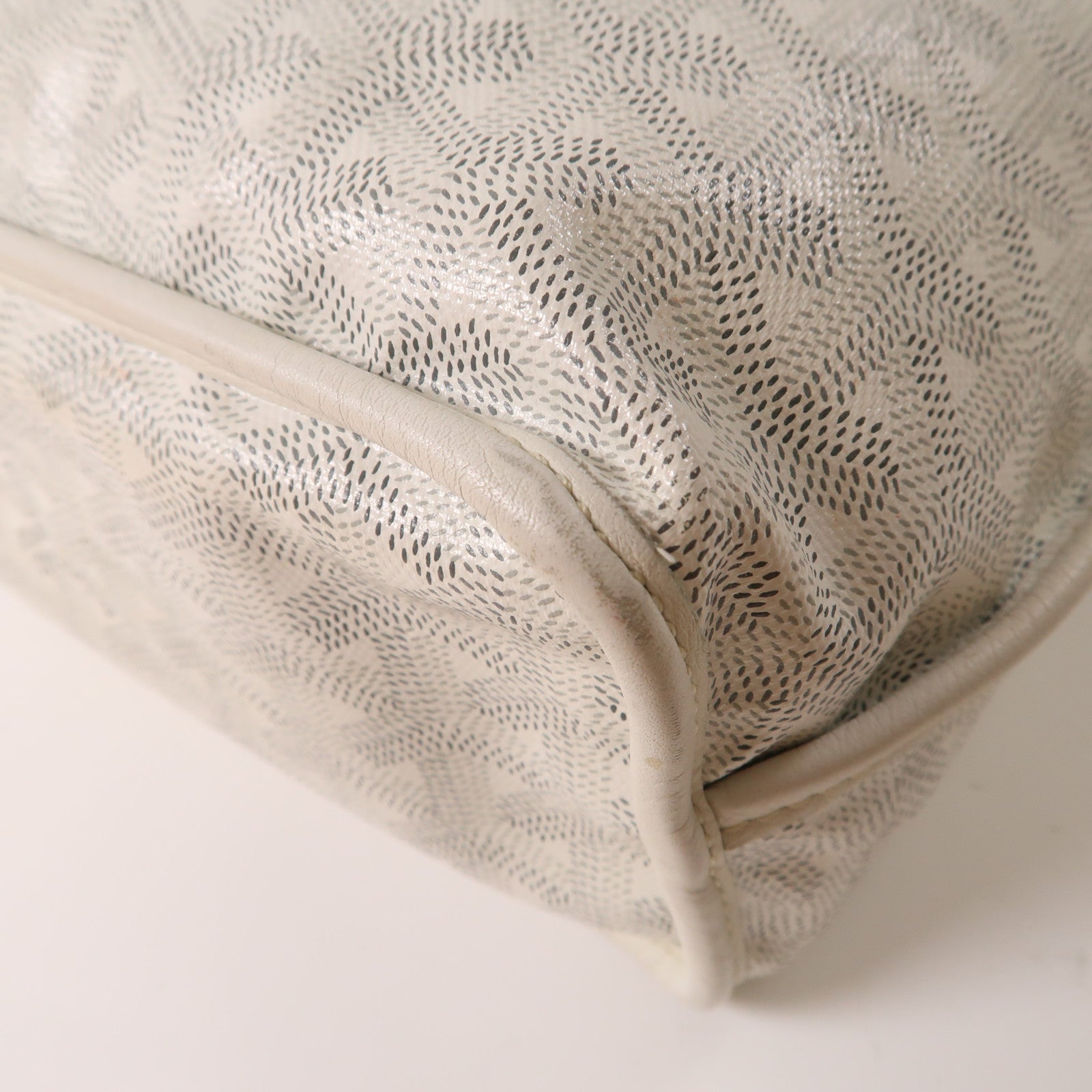 GOYARD 【激減優惠】塗層帆布Mini Anjou手挽袋白色