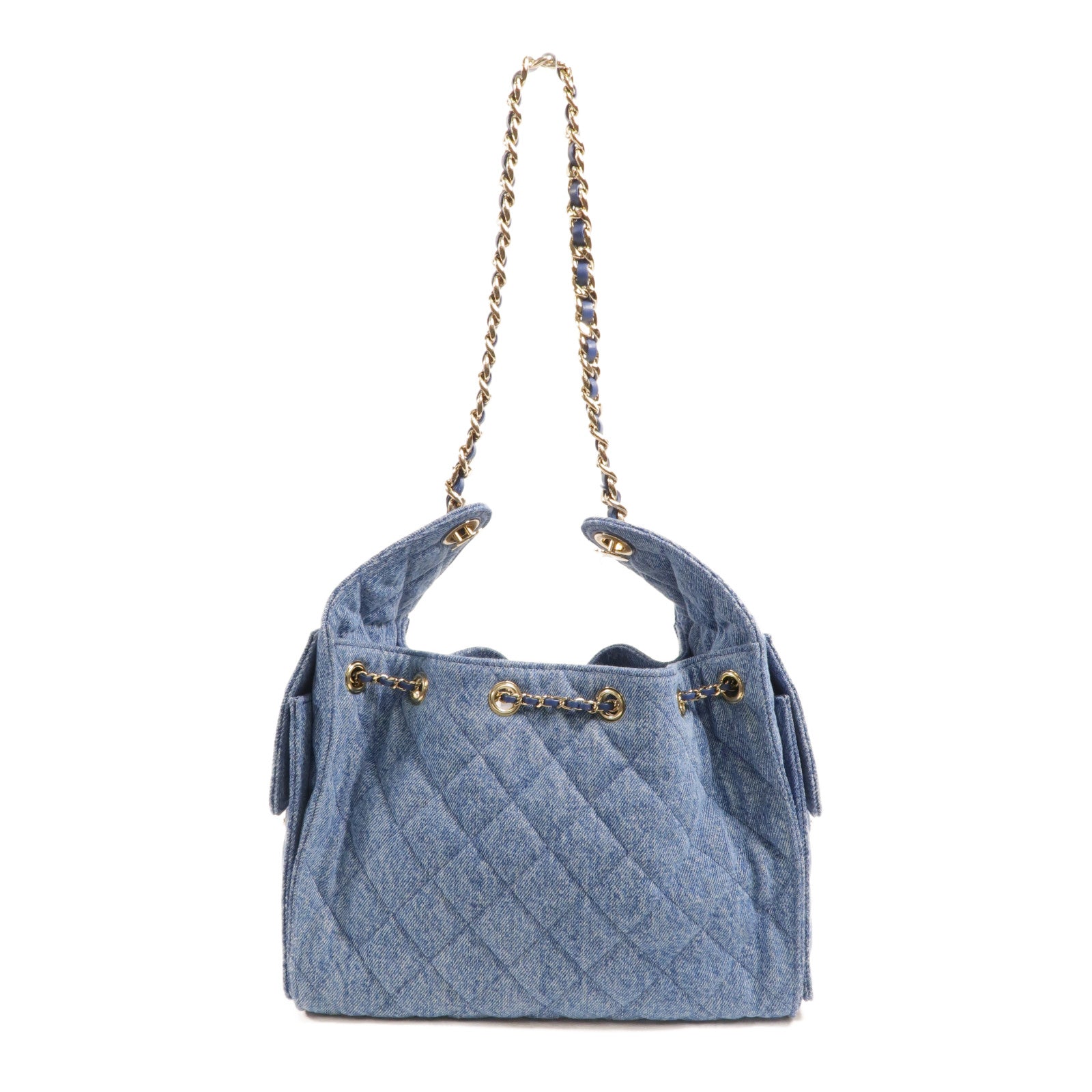 CHANEL 牛仔布Chanel 25 Small鏈帶肩背袋