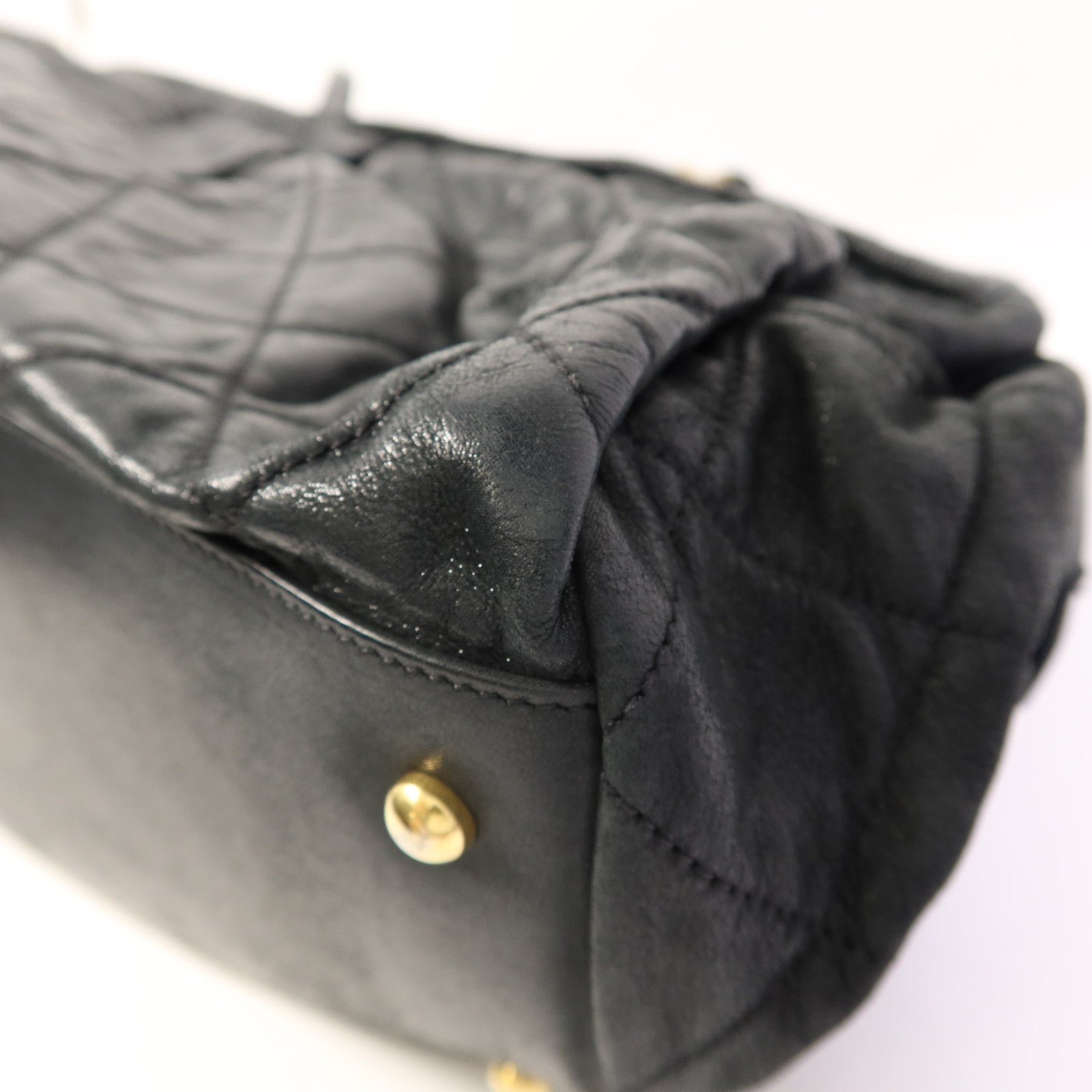 CHANEL 牛皮皮革Chain Shoulder Bag金扣鏈帶肩背袋