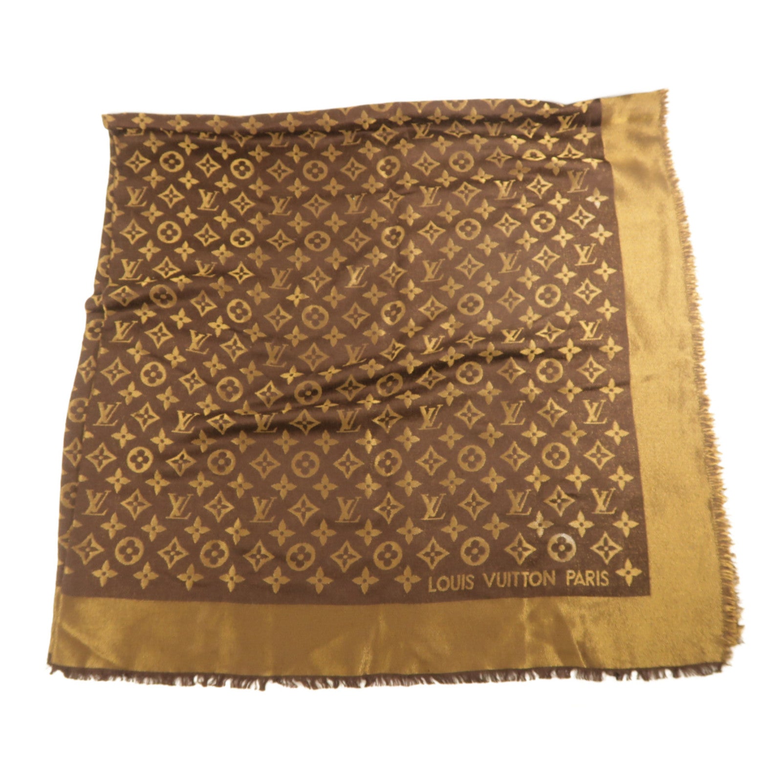 LOUIS VUITTON 絲質/羊绒Scarf圍巾