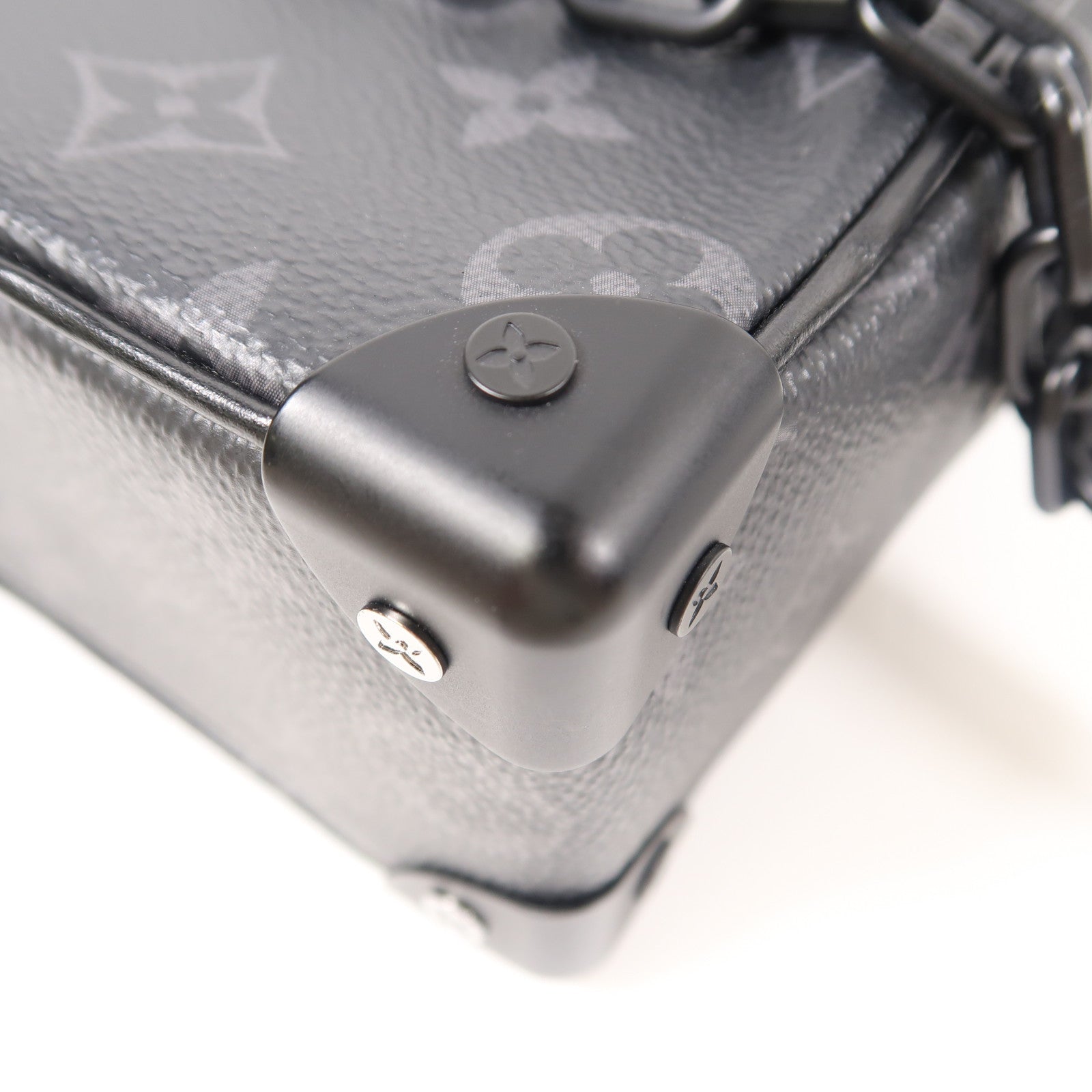 LOUIS VUITTON Monogram Eclipse Mini Soft Trunk肩背袋黑色