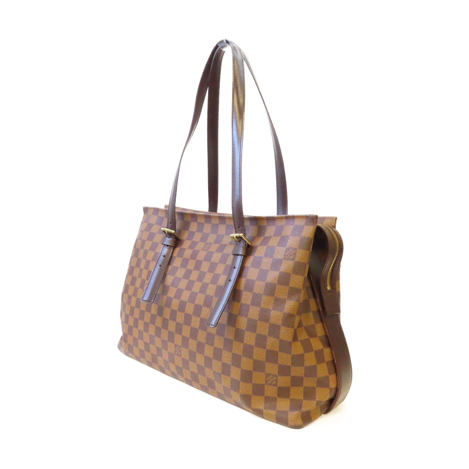 LOUIS VUITTON 【激減優惠】Damier Chelsea Tote Bag金扣肩背袋啡色