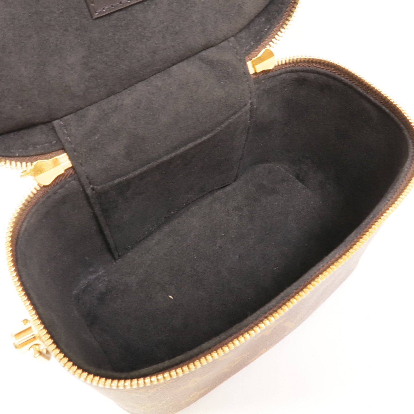 LOUIS VUITTON Monogram Reverse Vanity PM金扣手挽肩背兩用袋棕色