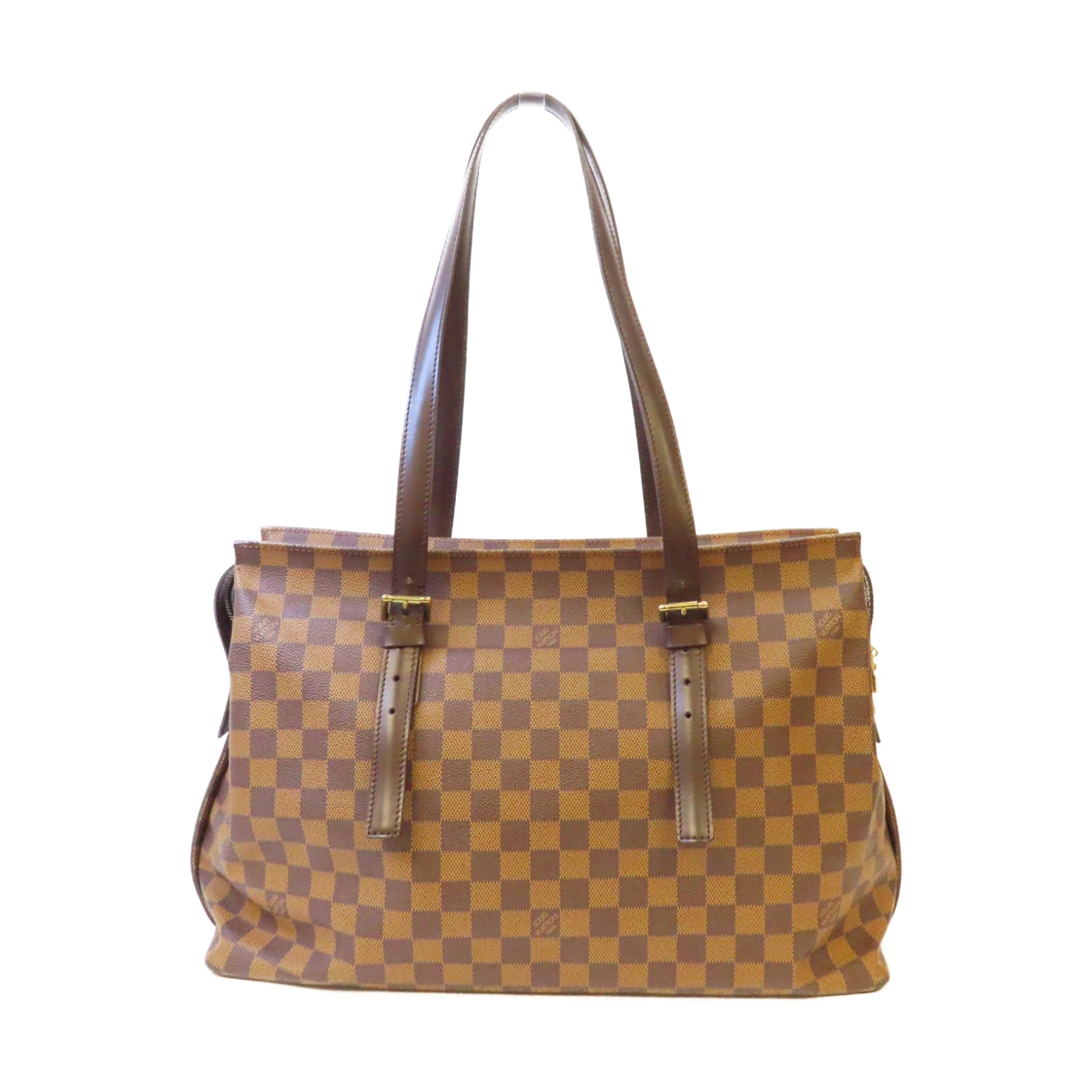 LOUIS VUITTON 【激減優惠】Damier Chelsea Tote Bag金扣肩背袋啡色