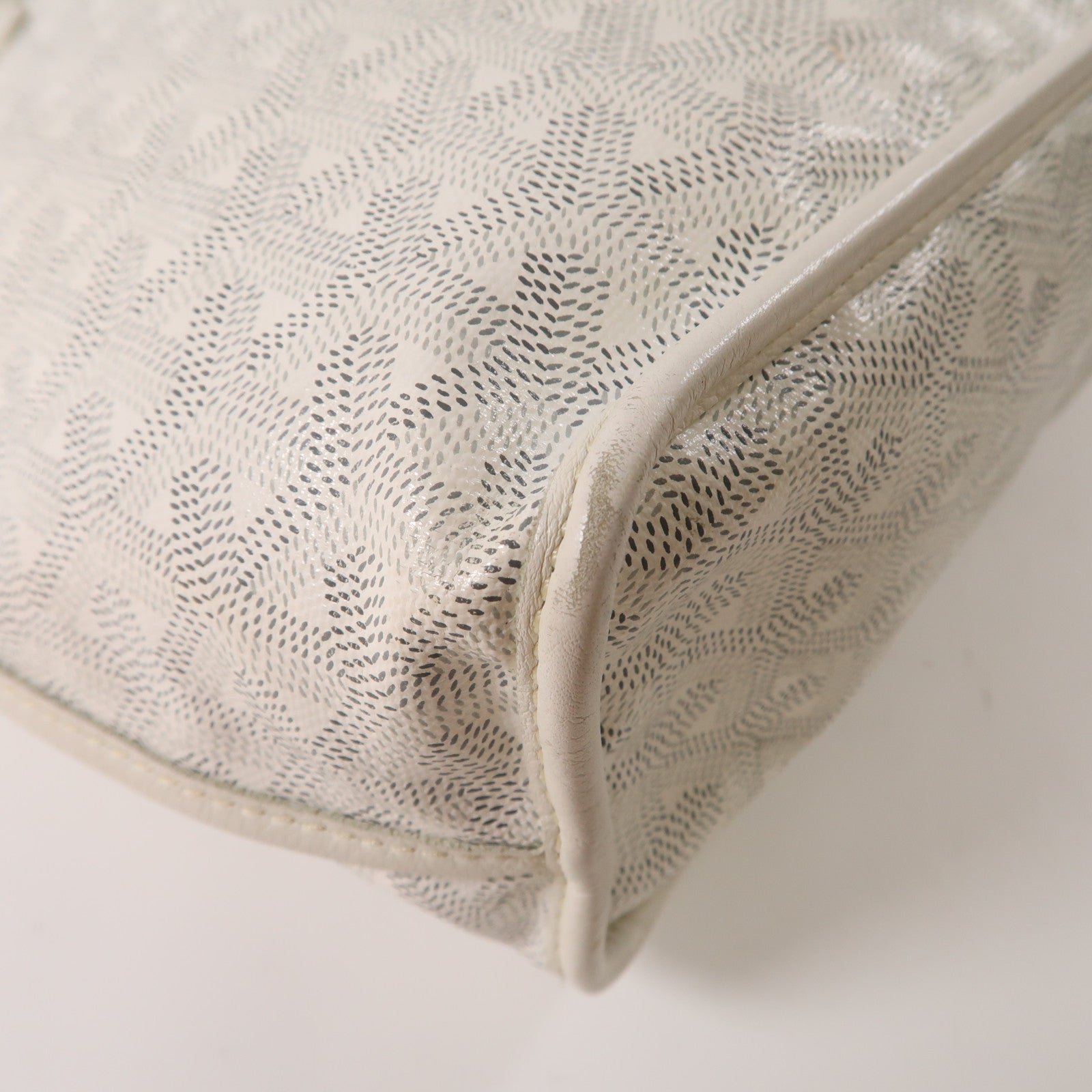 GOYARD 【激減優惠】塗層帆布Mini Anjou手挽袋白色