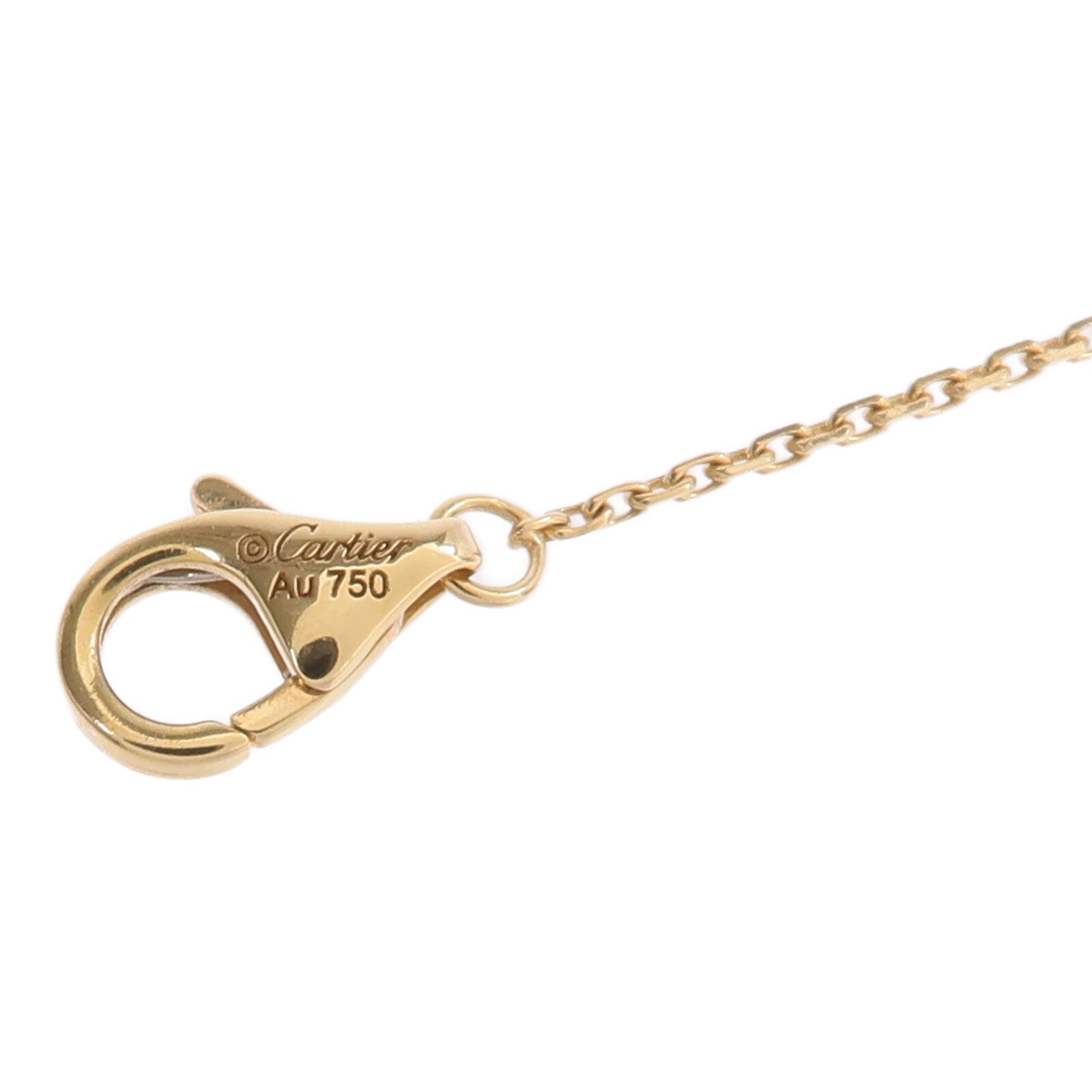 CARTIER 18K黃金Amulette de Cartier Necklace珍珠母貝/鑽石項鍊