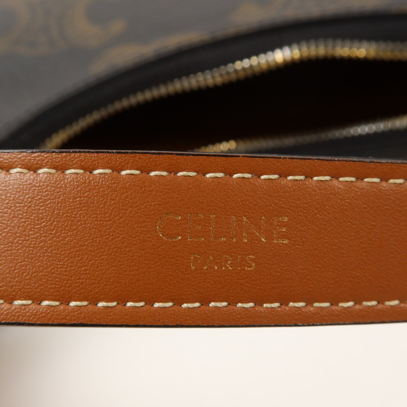 CELINE 塗層帆布Ava Triomphe肩背袋