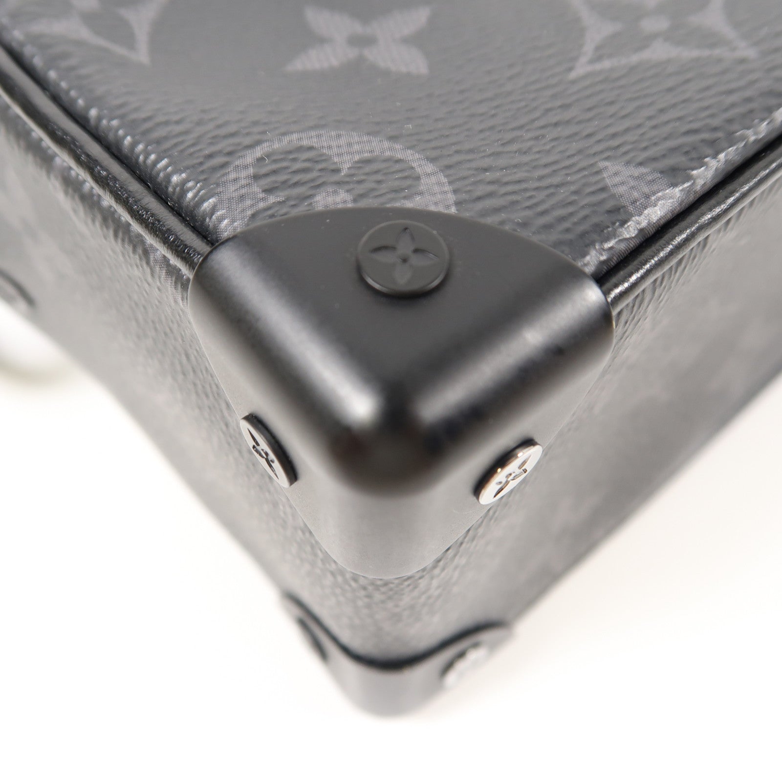 LOUIS VUITTON Monogram Eclipse Mini Soft Trunk肩背袋黑色