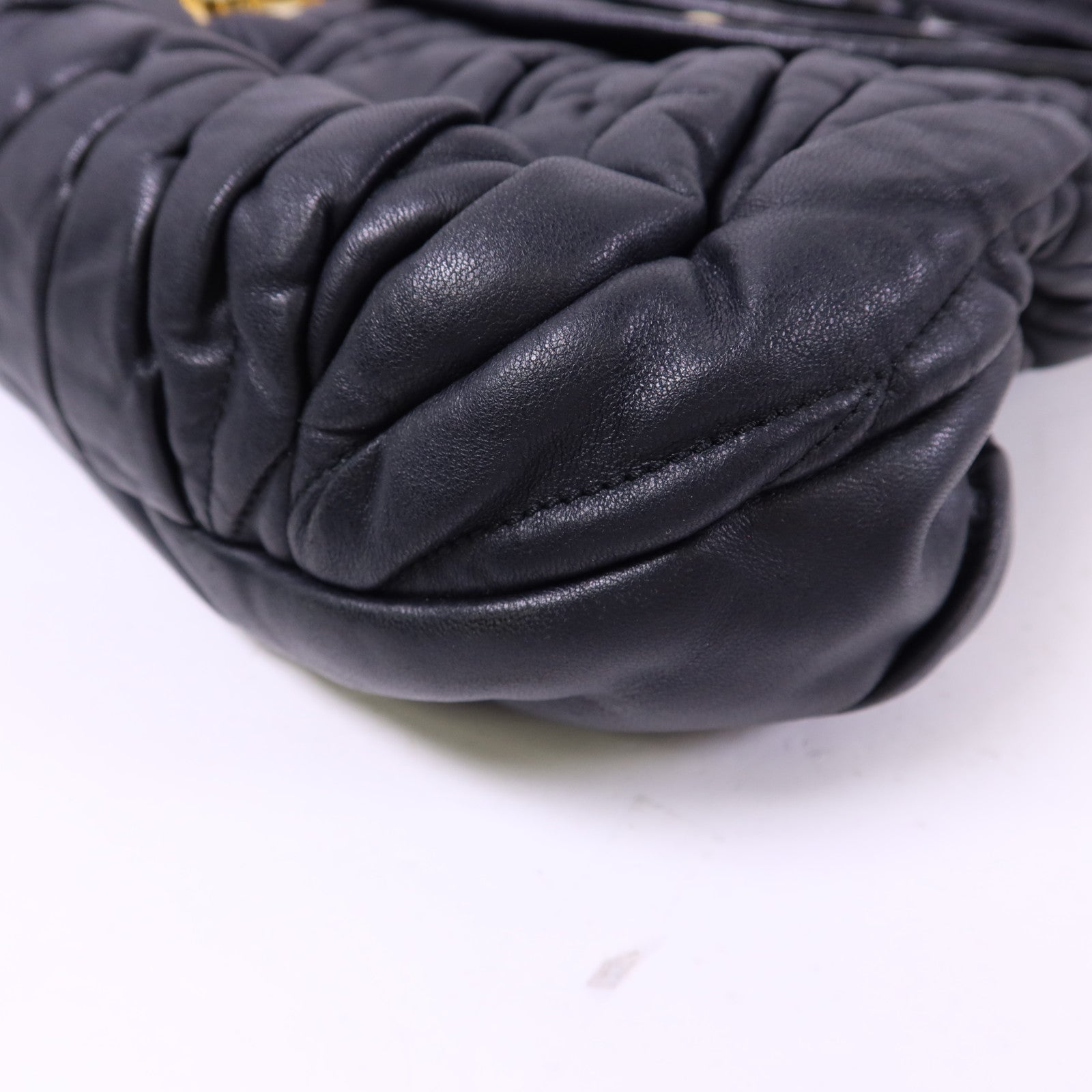 Miu Miu 羊皮皮革2 Way Shoulder Bag金扣手挽肩背兩用袋