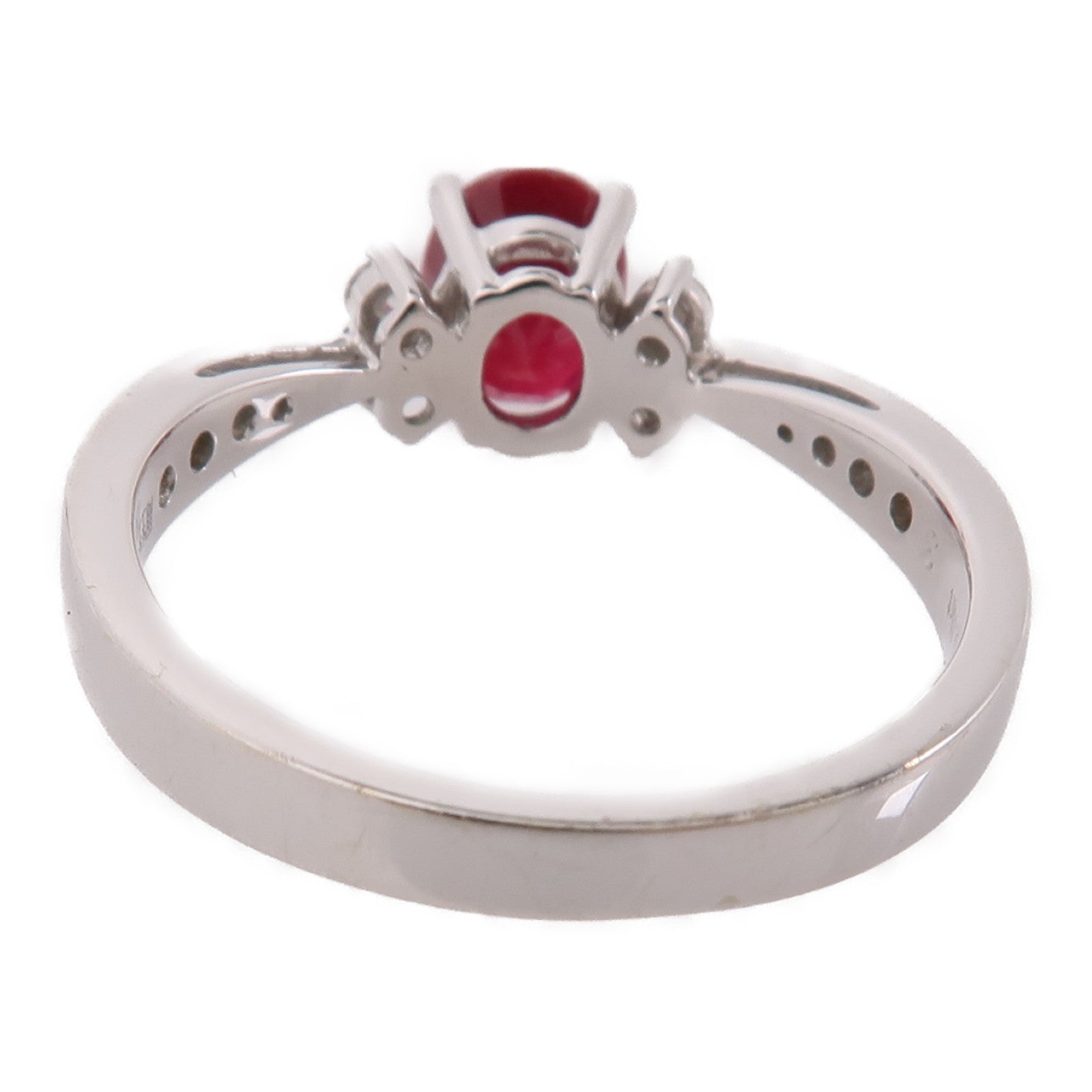 JEWELRY 18K白金Ruby/Diamond Ring紅寶石/鑽石戒指US#6.25