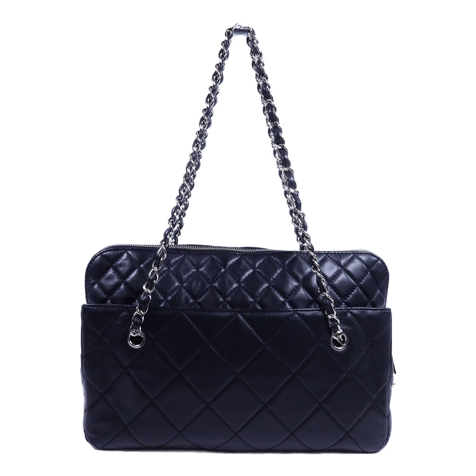 CHANEL 牛皮皮革Chain Shoulder Bag鏈帶手挽袋