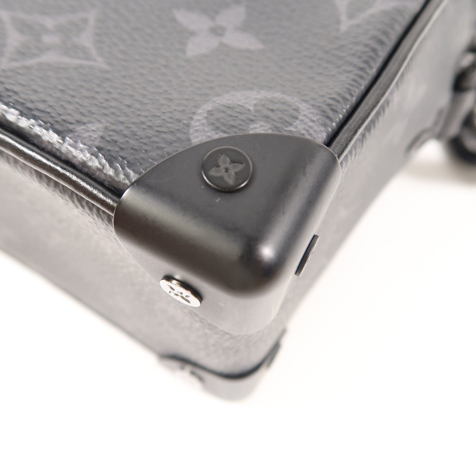 LOUIS VUITTON Monogram Eclipse Mini Soft Trunk肩背袋黑色