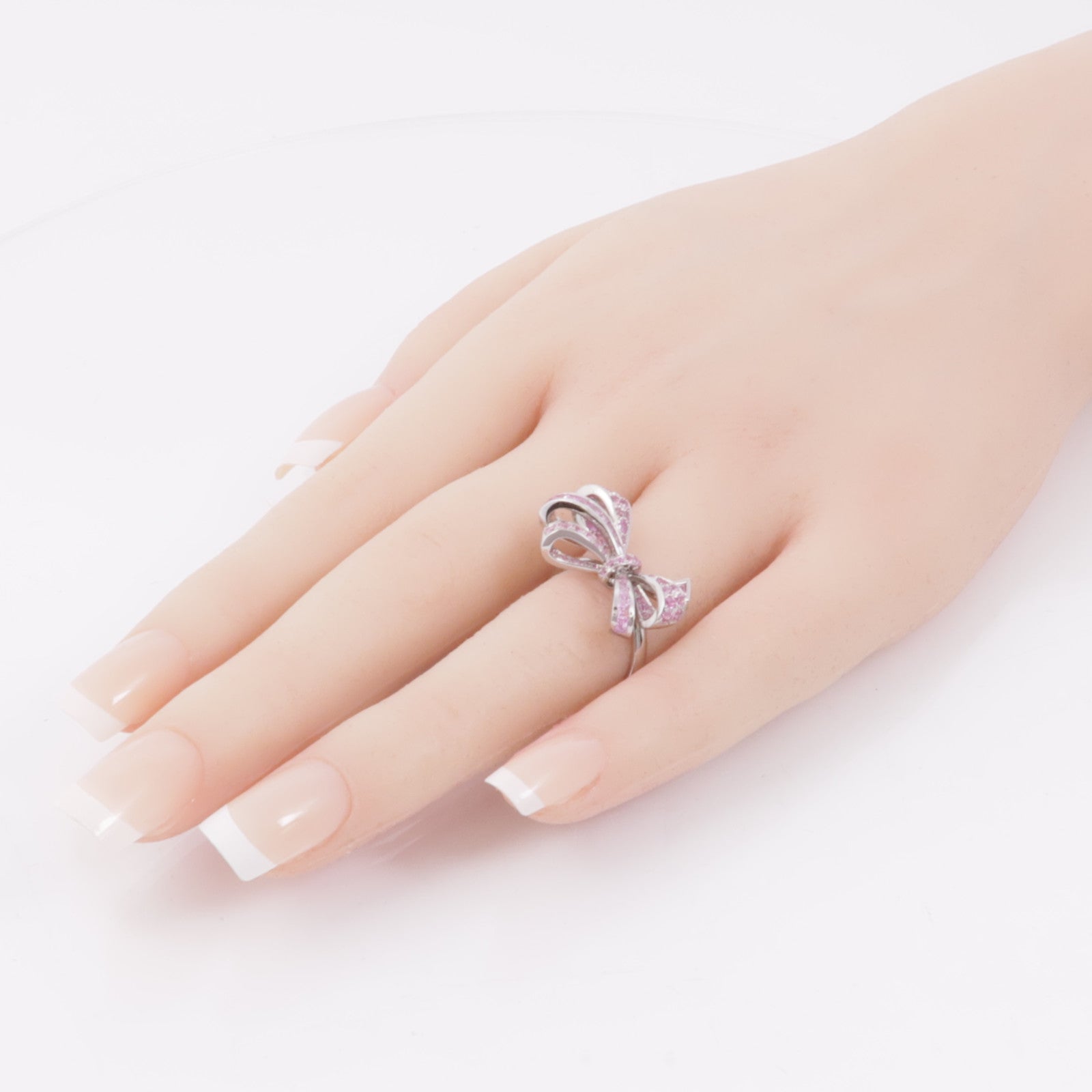 JEWELRY 18K白金Topaz Ring粉紅托帕石戒指US#6
