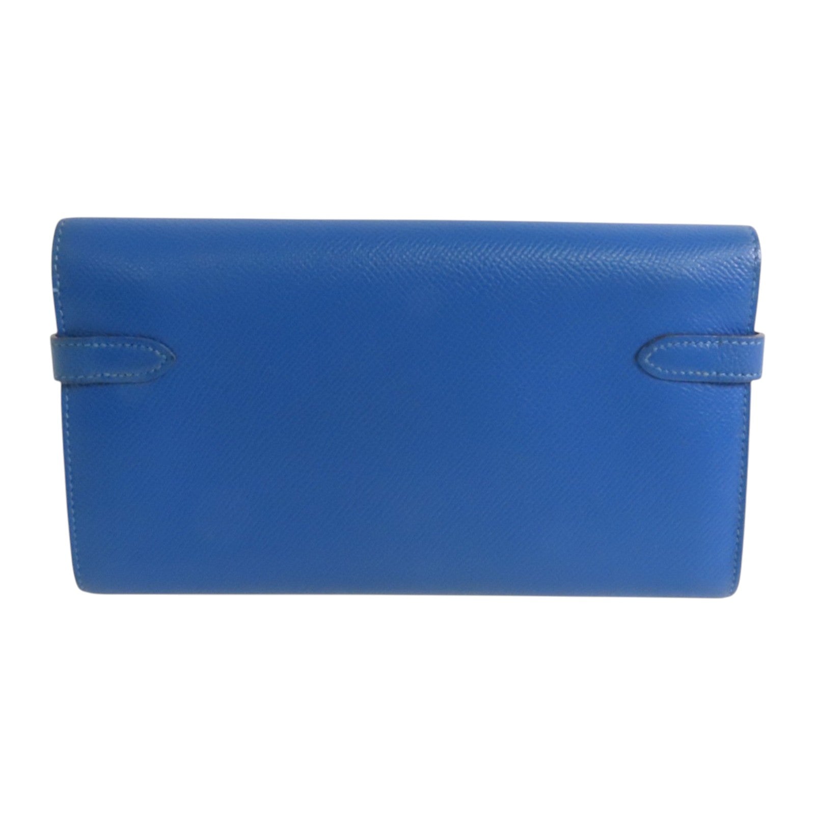 HERMES Epsom皮革Kelly Wallet銀扣長錢包