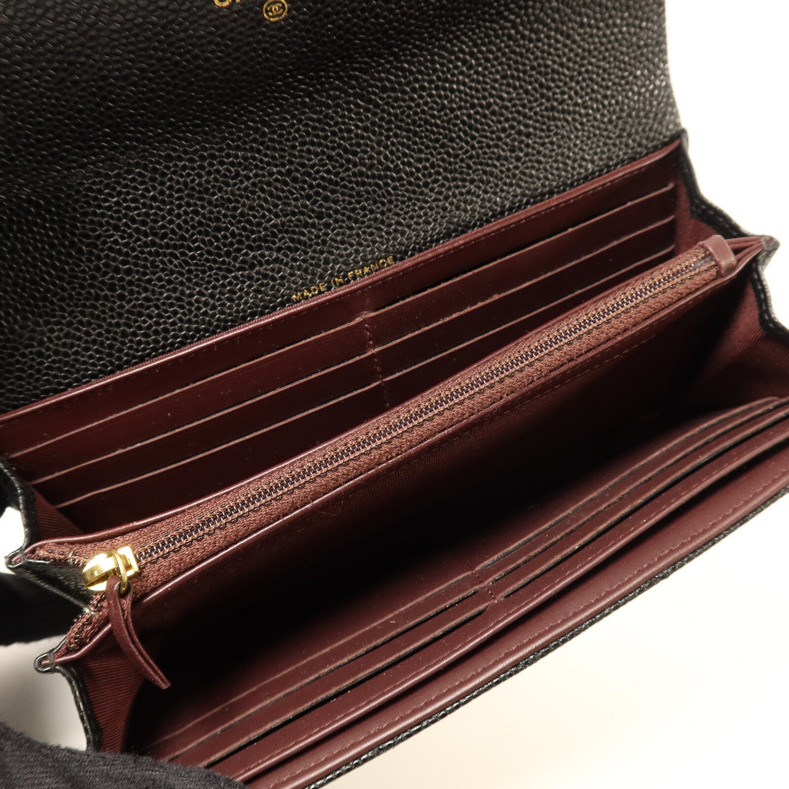 CHANEL 牛皮皮革Classic Long Wallet金扣長錢包