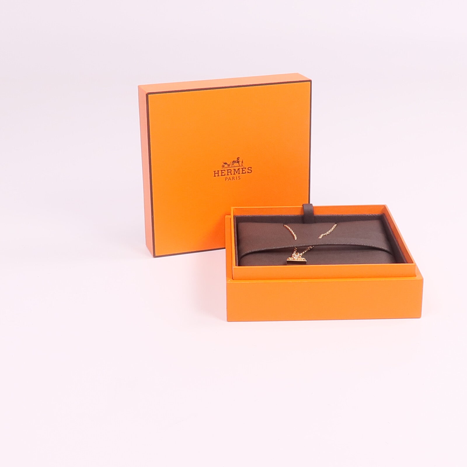 HERMES 【激減優惠】18K玫瑰金Amulettes Birkin Diamond Pendant鑽石項鍊