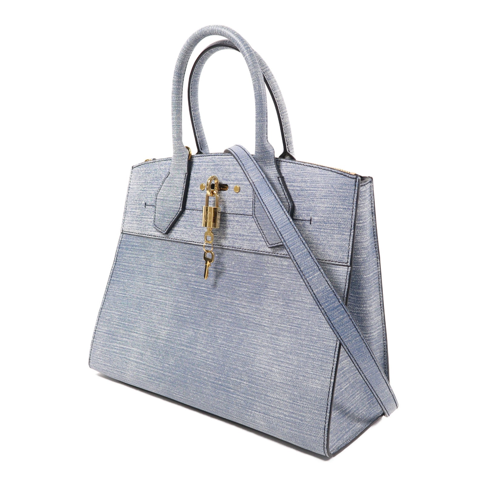 LOUIS VUITTON Epi City Steamer MM金扣手挽肩背兩用袋