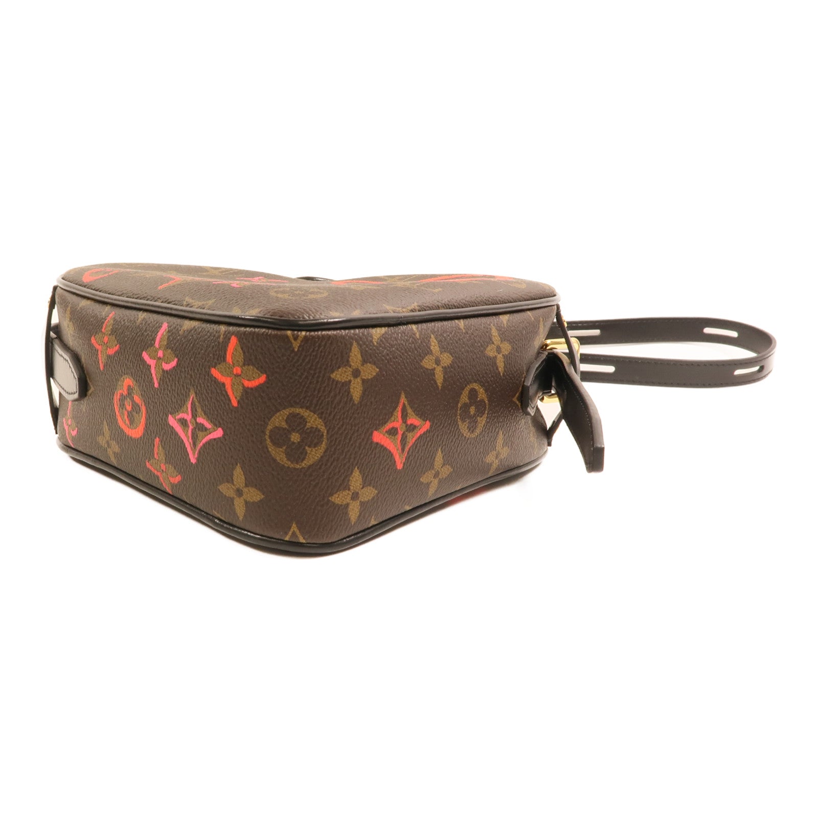 LOUIS VUITTON Monogram Sac Coeur Fall In Love金扣肩背袋棕色