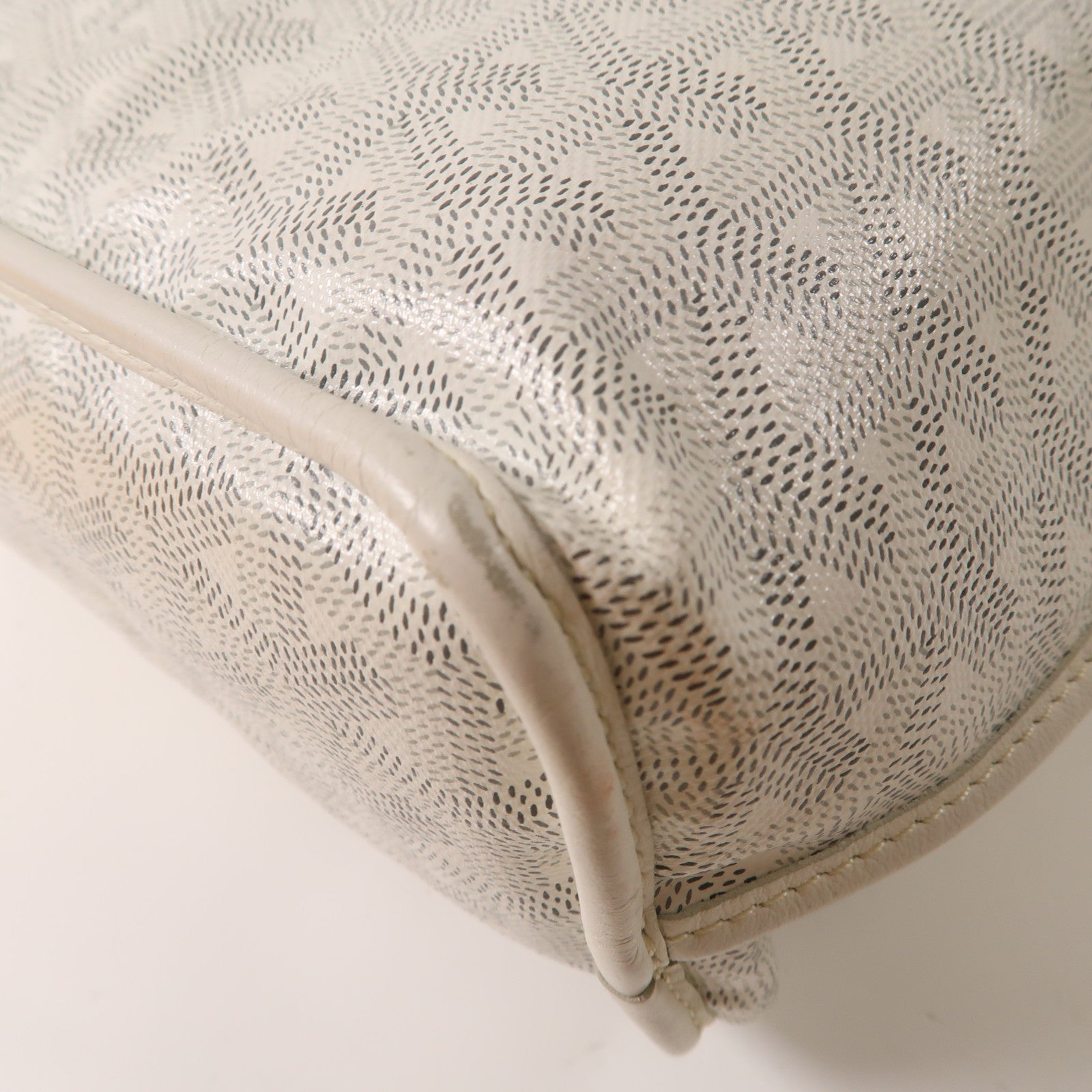 GOYARD 【激減優惠】塗層帆布Mini Anjou手挽袋白色