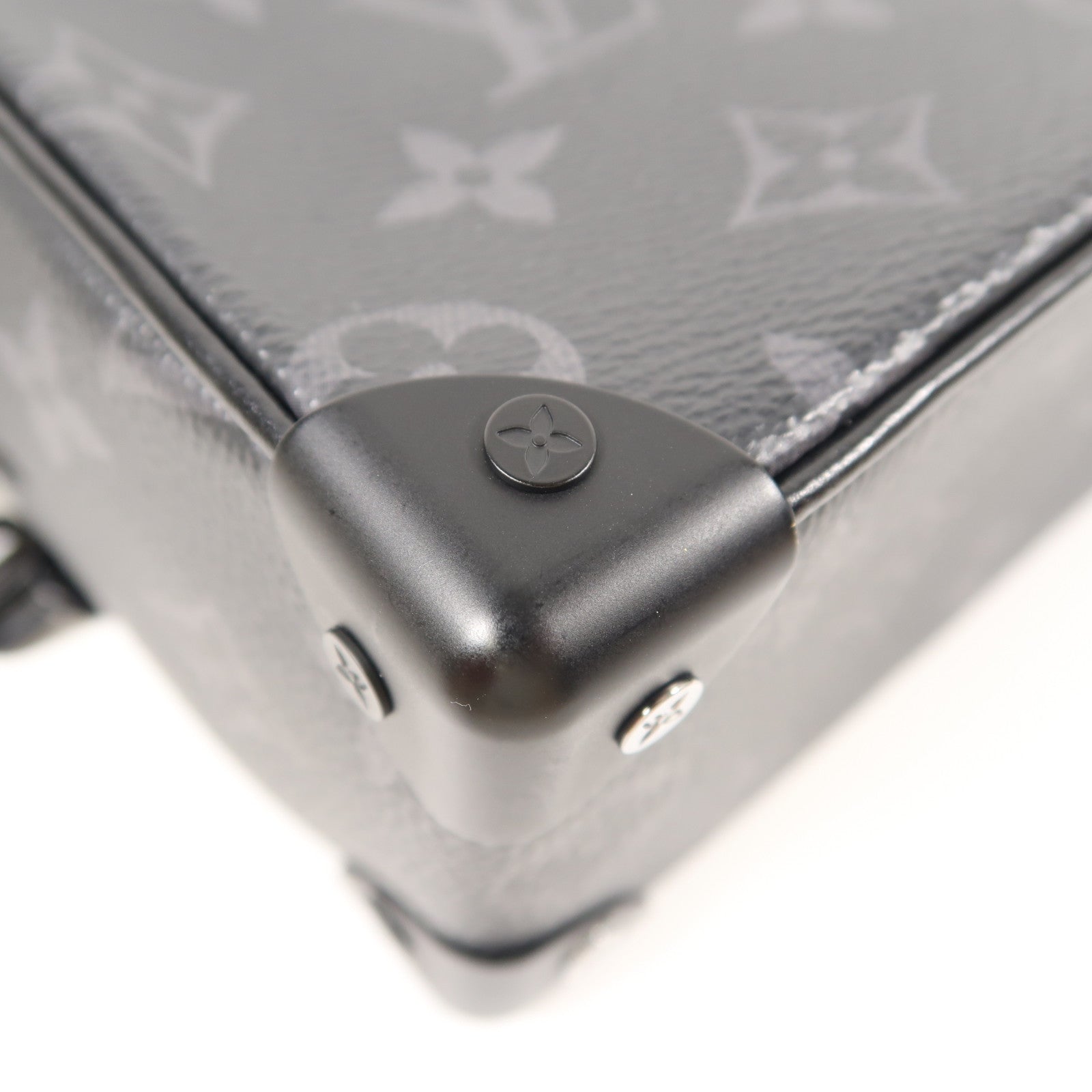 LOUIS VUITTON Monogram Eclipse Mini Soft Trunk肩背袋黑色