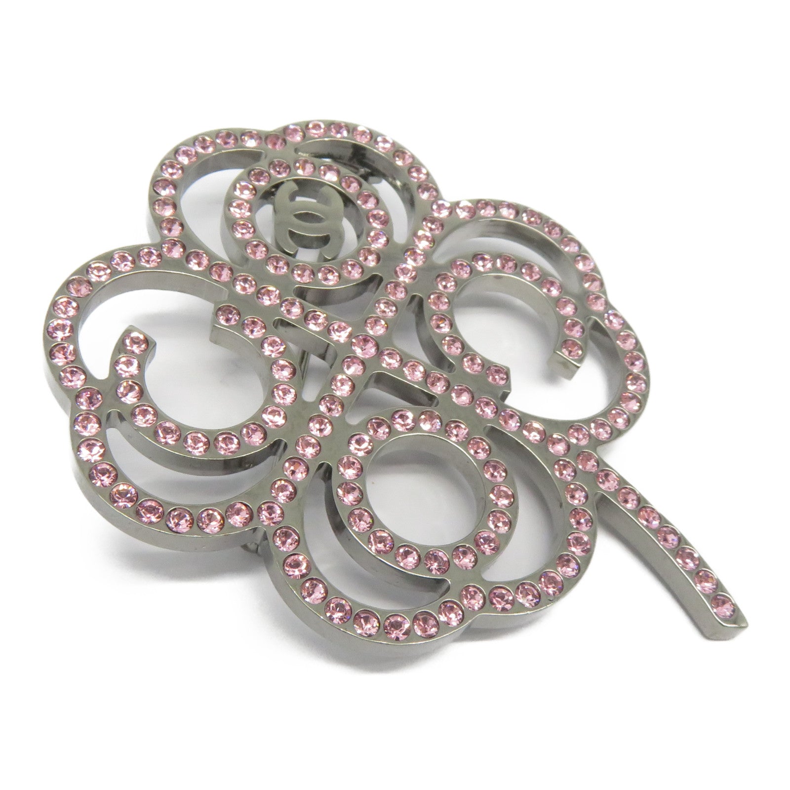CHANEL 【激減優惠】金屬Brooch胸針銀色/粉紅色