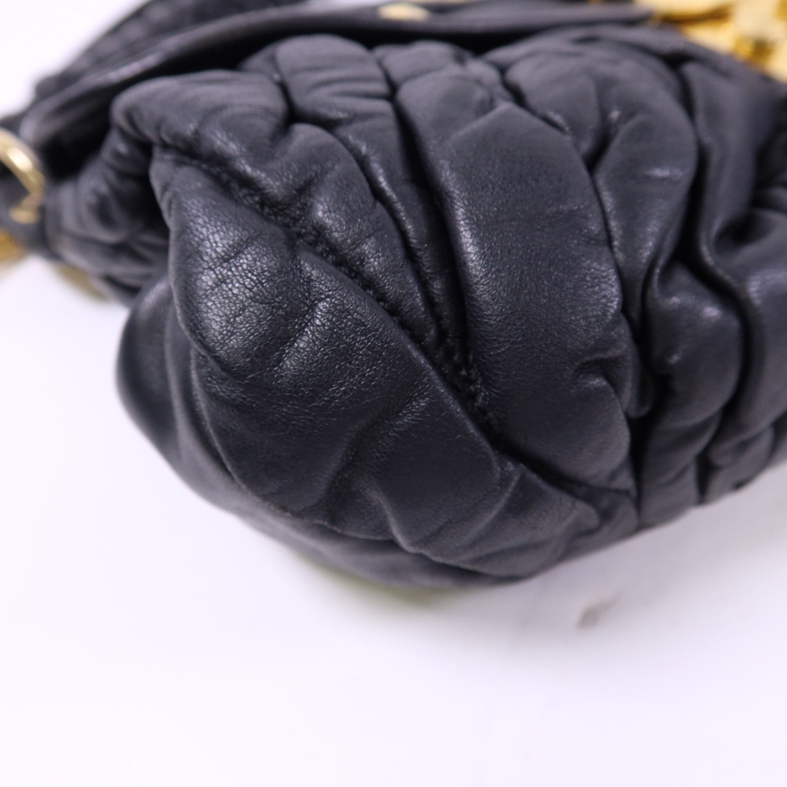 Miu Miu 羊皮皮革2 Way Shoulder Bag金扣手挽肩背兩用袋