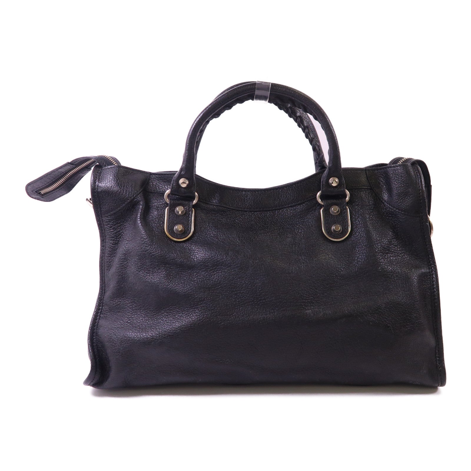 BALENCIAGA Chevre皮革City銀扣手挽肩背兩用袋