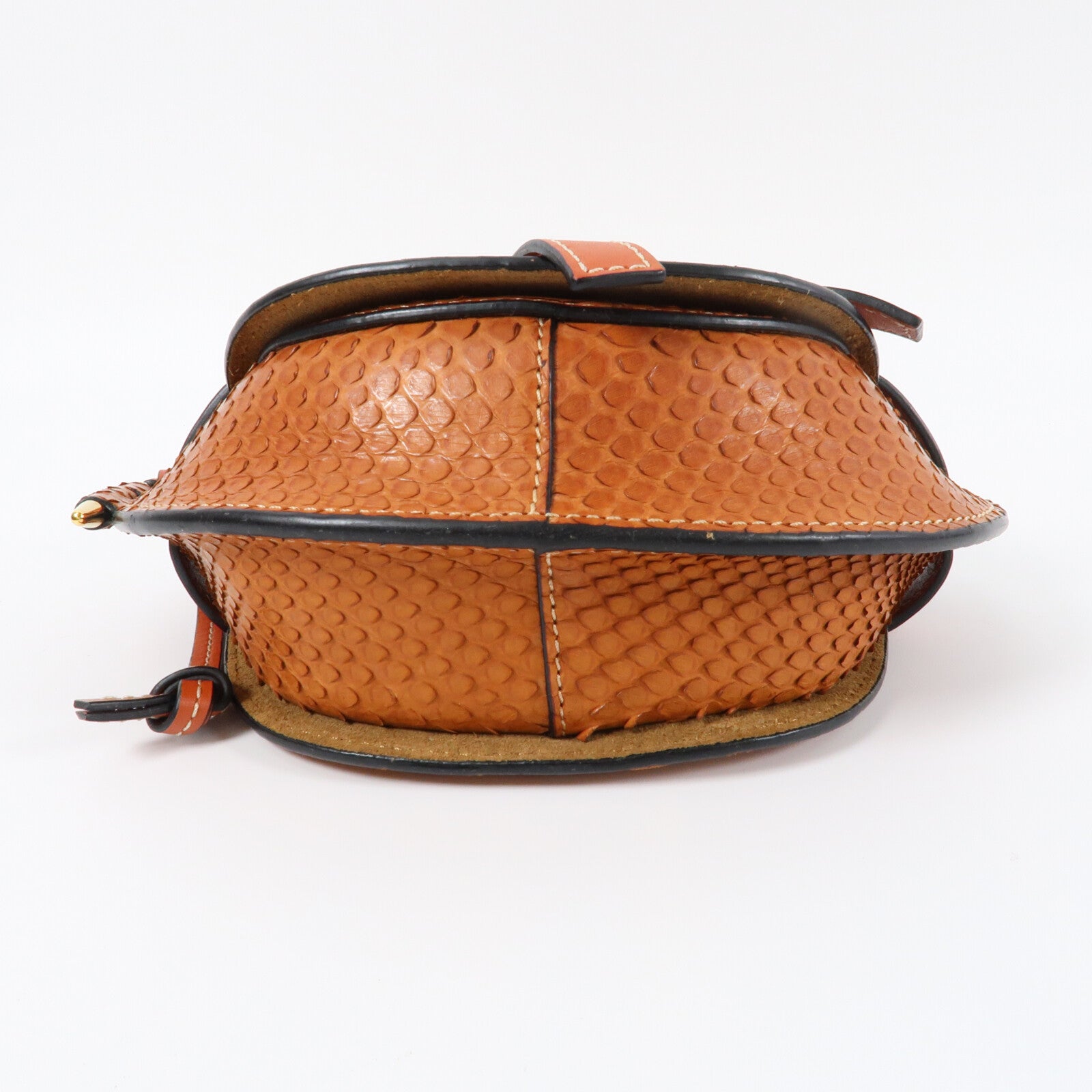 LOEWE 蛇皮皮革Mini Gate金扣肩背袋